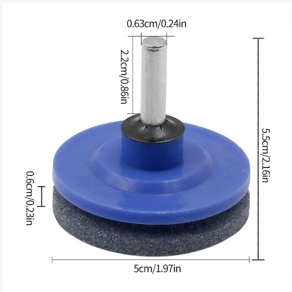 Premium Blue Lawn Mower Blade Sharpener Kit - Universal Rotary Blade Sharpener Tool with Drill Attachment - Durable Wear-Resistant Design - Perfect for Home Lawn Care & Professional Landscaping