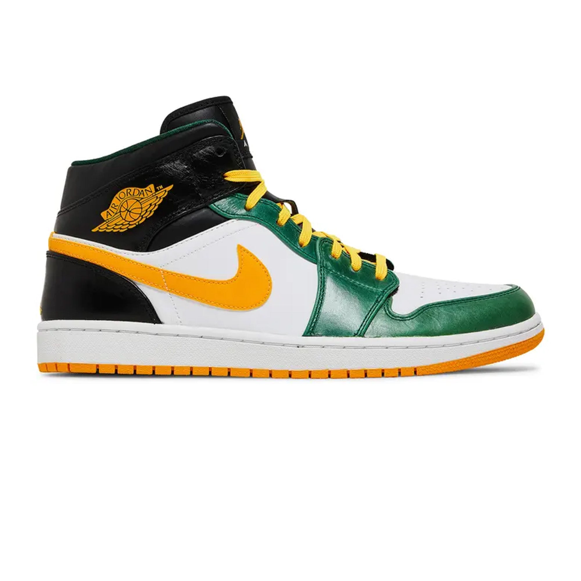 Air Jordan 1 Mid Retro 'Sonics' Sneakers (2013) - Men's Basketball Shoes for Casual Wear & Street Style