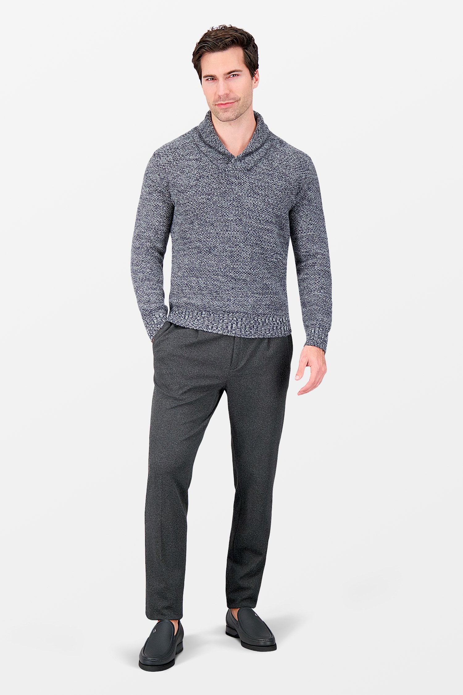 Zanone Grey V-Neck Cashmere Sweater for Men - Lightweight & Soft Winter Pullover for Casual Wear & Office Outfits