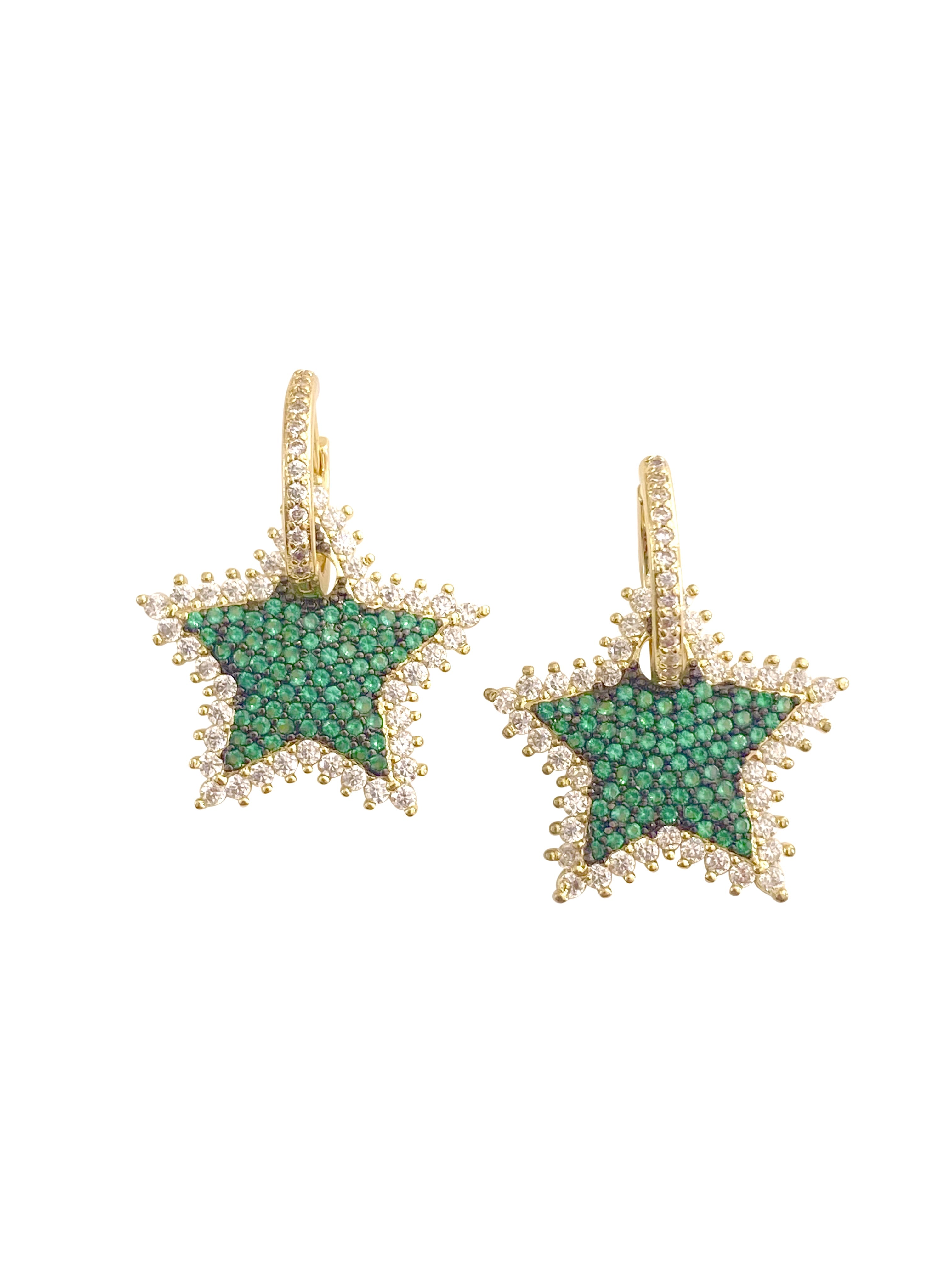 Pamela Elegant Dangle Earrings for Women - Gold Plated Hoop Earrings with Crystals - Perfect for Parties, Weddings & Everyday Wear