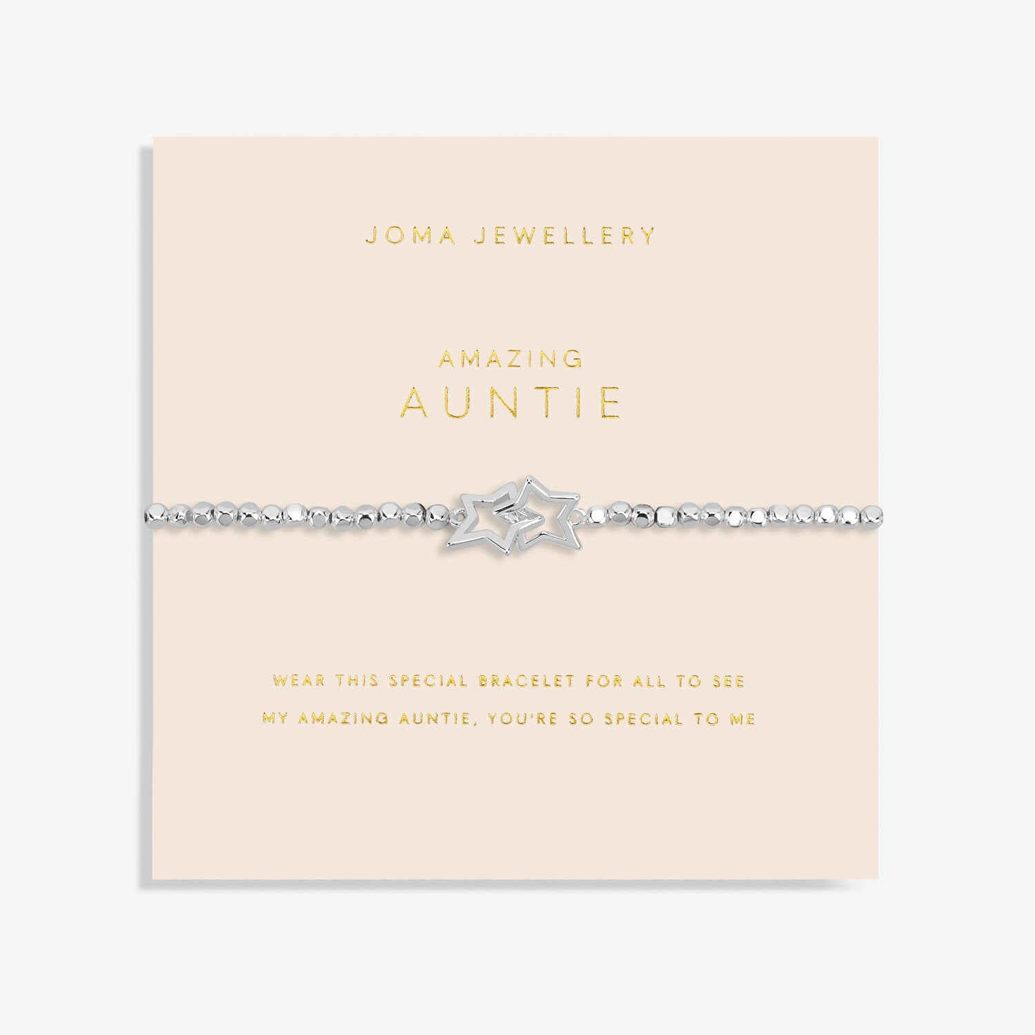 Joma Jewellery Bracelet - Forever Yours Amazing Auntie - Elegant Gift for Women - Perfect for Birthdays, Anniversaries & Special Occasions