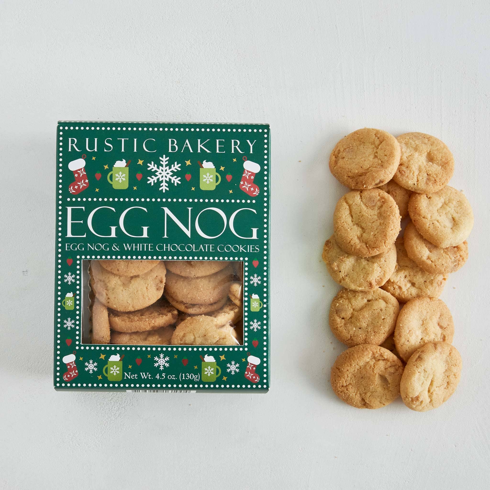 Delicious Homemade Egg Nog Cookies by Rustic Bakery - Perfect for Christmas Holiday Parties & Gift Giving