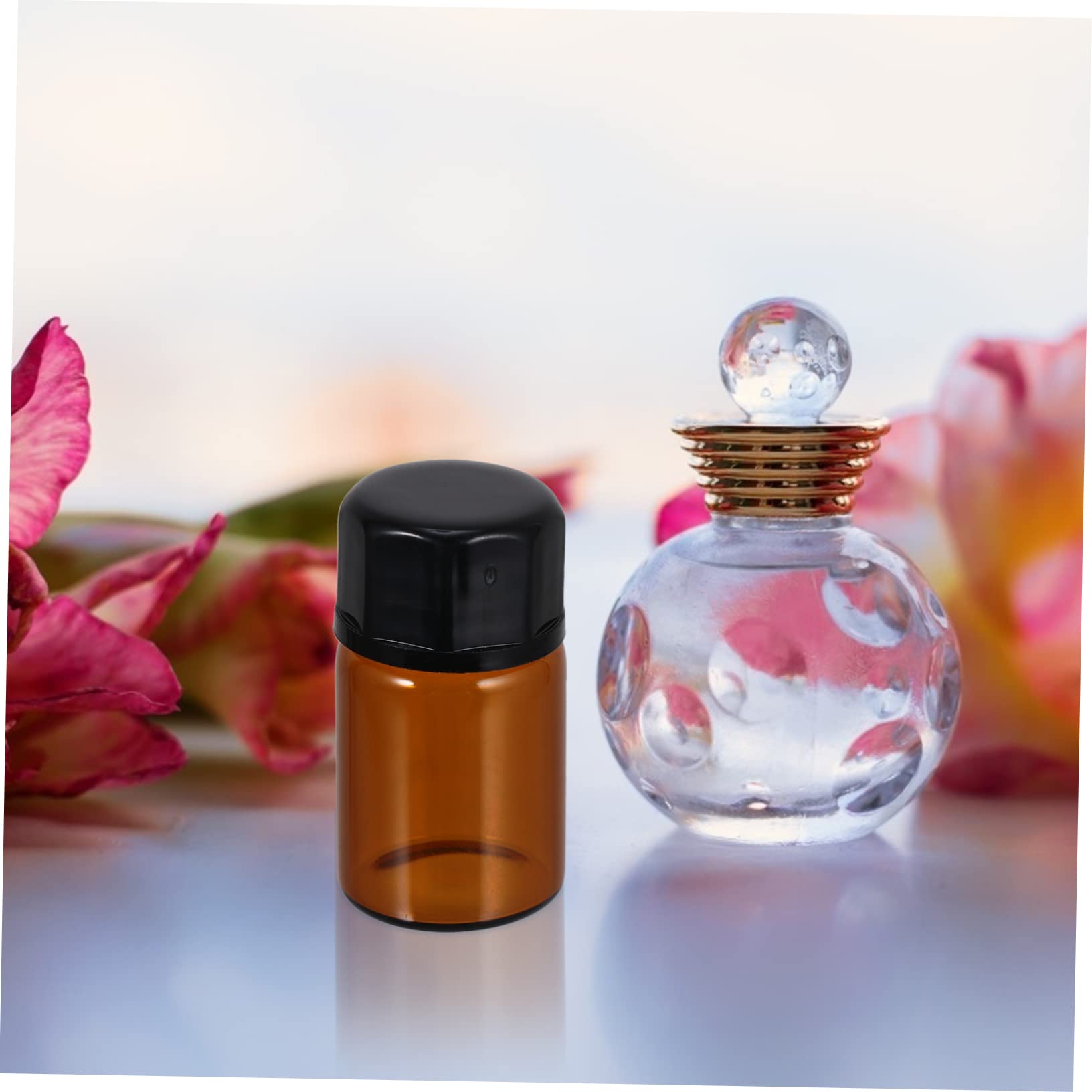 Premium 1ml Glass Essential Oil Bottles (50-Pack) - Leakproof, Durable & Travel-Friendly for Aromatherapy, DIY Beauty, Perfume Making & Skincare Products - Perfect for Home, Spa & On-the-Go Use