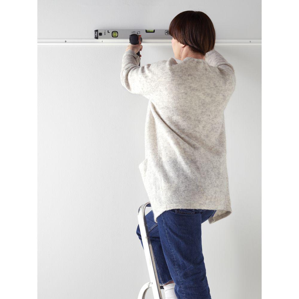 Elfa Top Track Shelf System - 180cm Width in Platinum Finish | Premium Closet & Storage Organization for Home & Office