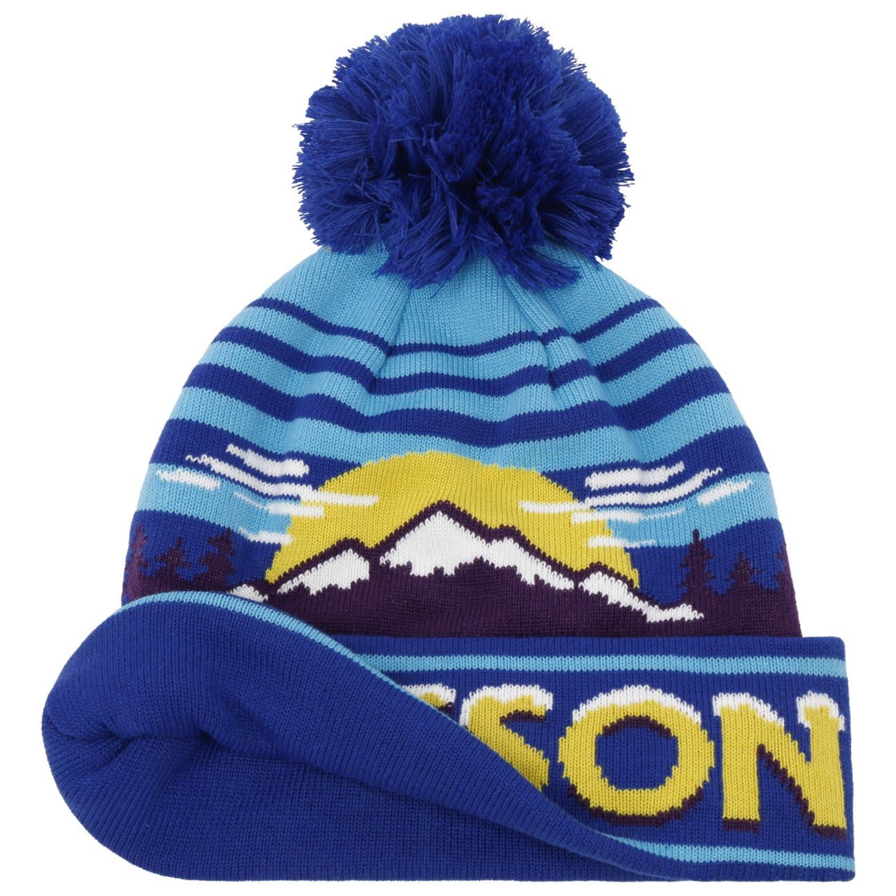 Stetson Freestyle Bobble Hat for Men & Women - Warm Winter Knit Beanie for Skiing, Snowboarding & Outdoor Activities