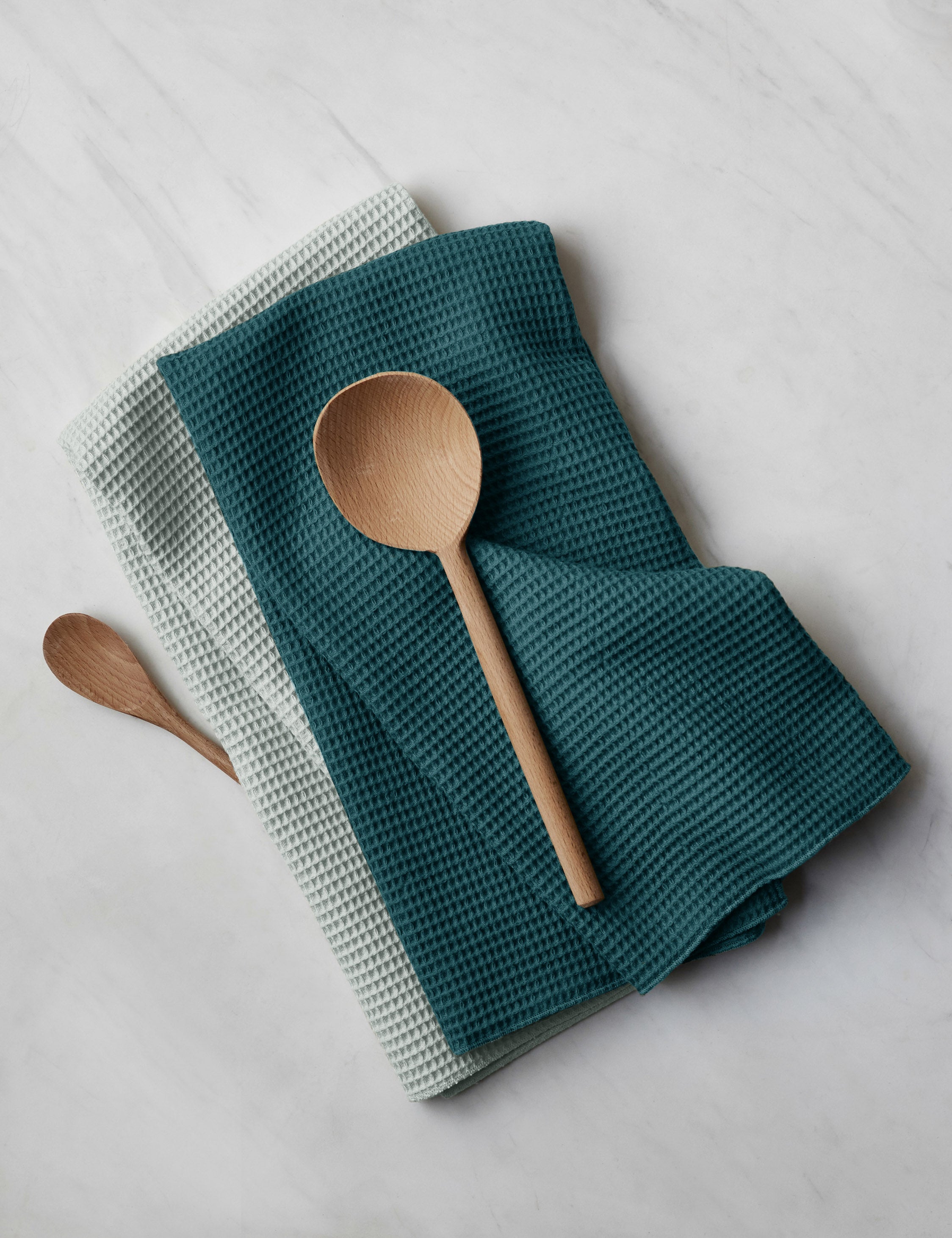 Premium Waffle Weave Kitchen Towels Set of 2 - Super Absorbent & Quick Drying Dish Cloths for Cooking, Cleaning & Decor by Hawkins New York - Perfect for Kitchen, Bathroom & Household Use