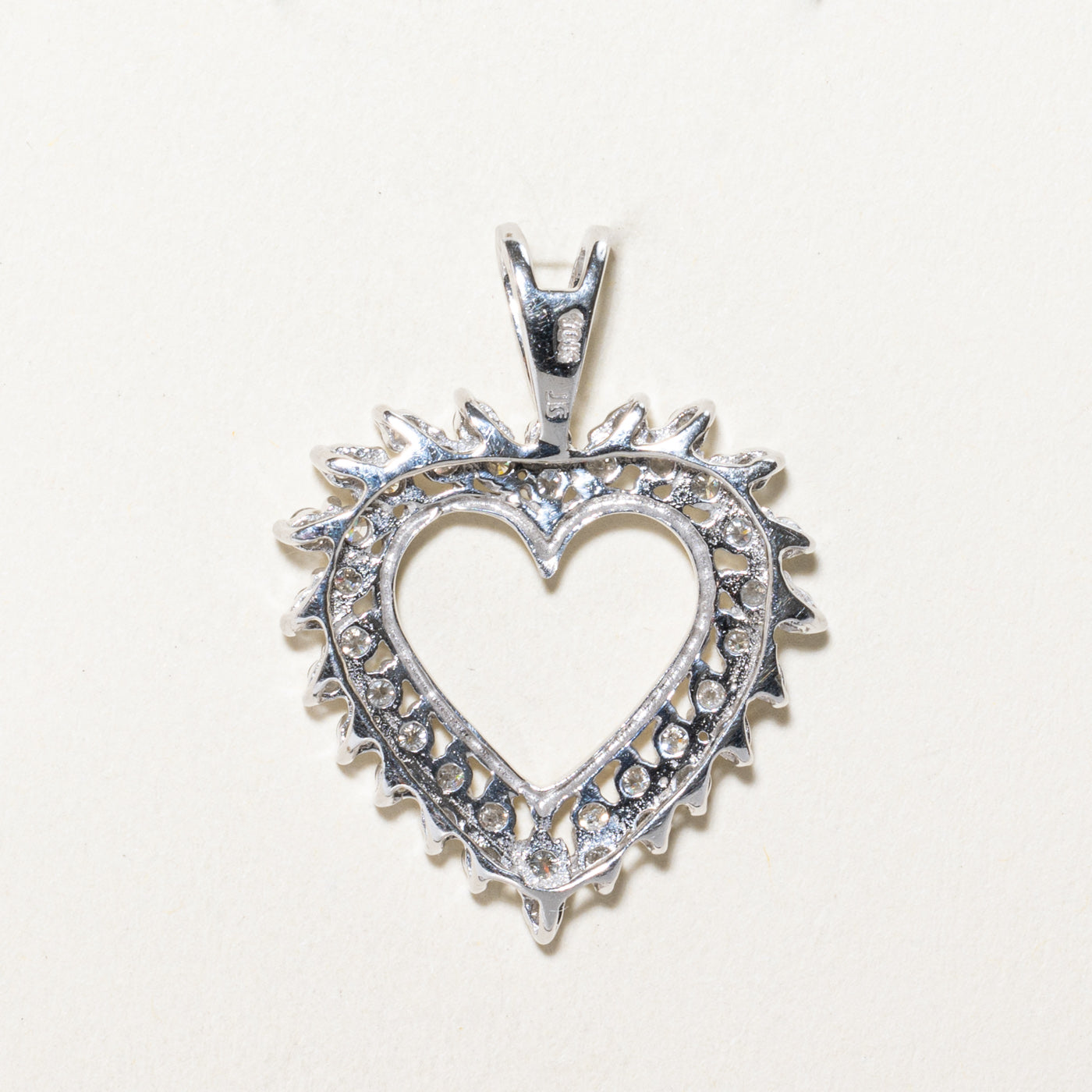 1.00ctw Diamond Open Heart Pendant Necklace - Elegant 14K Gold Jewelry Gift for Women, Perfect for Valentine's Day, Anniversary & Special Occasions