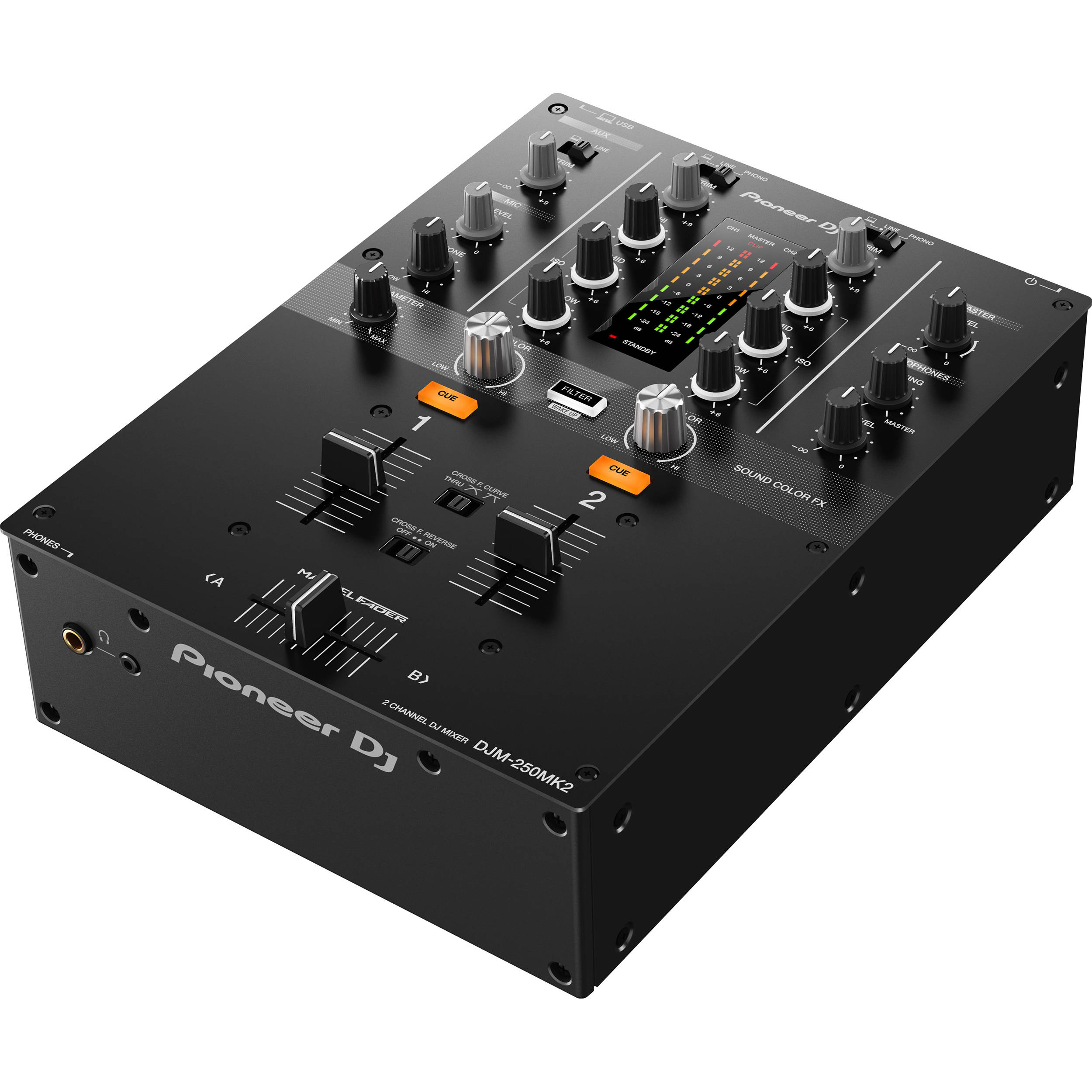 Pioneer DJM-250MK2 Professional 2-Channel DJ Mixer - Perfect for Clubs, Home Studios & Live Performances