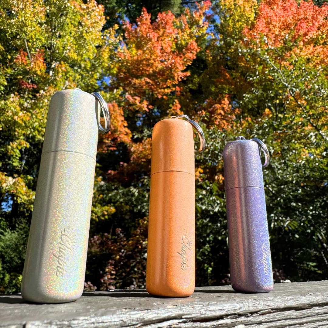 OG Vacuum Insulated Lip Balm Keychain Holder - 3 Pack Pearlescent Fall Colors | Prevents Melting & Messes | Perfect for Travel, Gym & Everyday Use