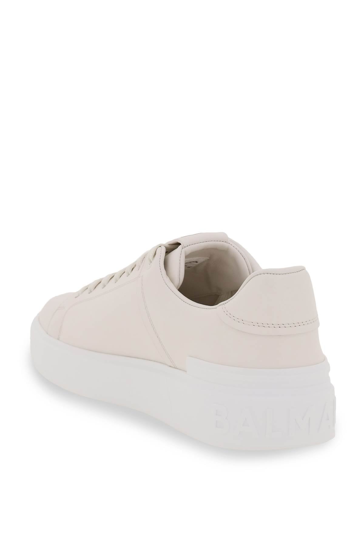 Balmain B Court Sneakers for Women - Luxury White Leather Fashion Sneakers - Comfortable & Stylish for Casual Wear, Running & Gym