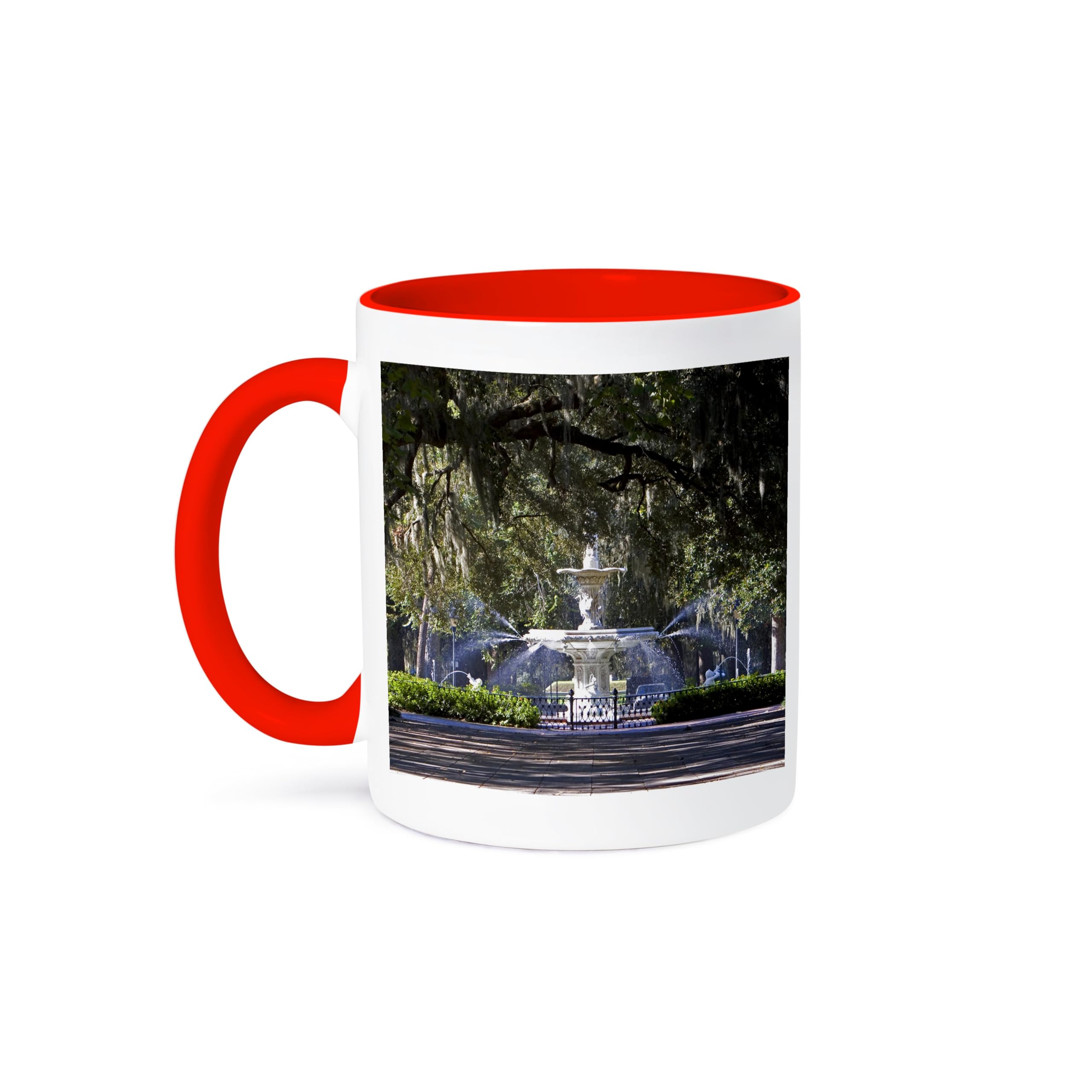 3D Rose 15oz Two-Tone Red and White Ceramic Coffee Mug - Perfect for Home, Office, or Gift Giving