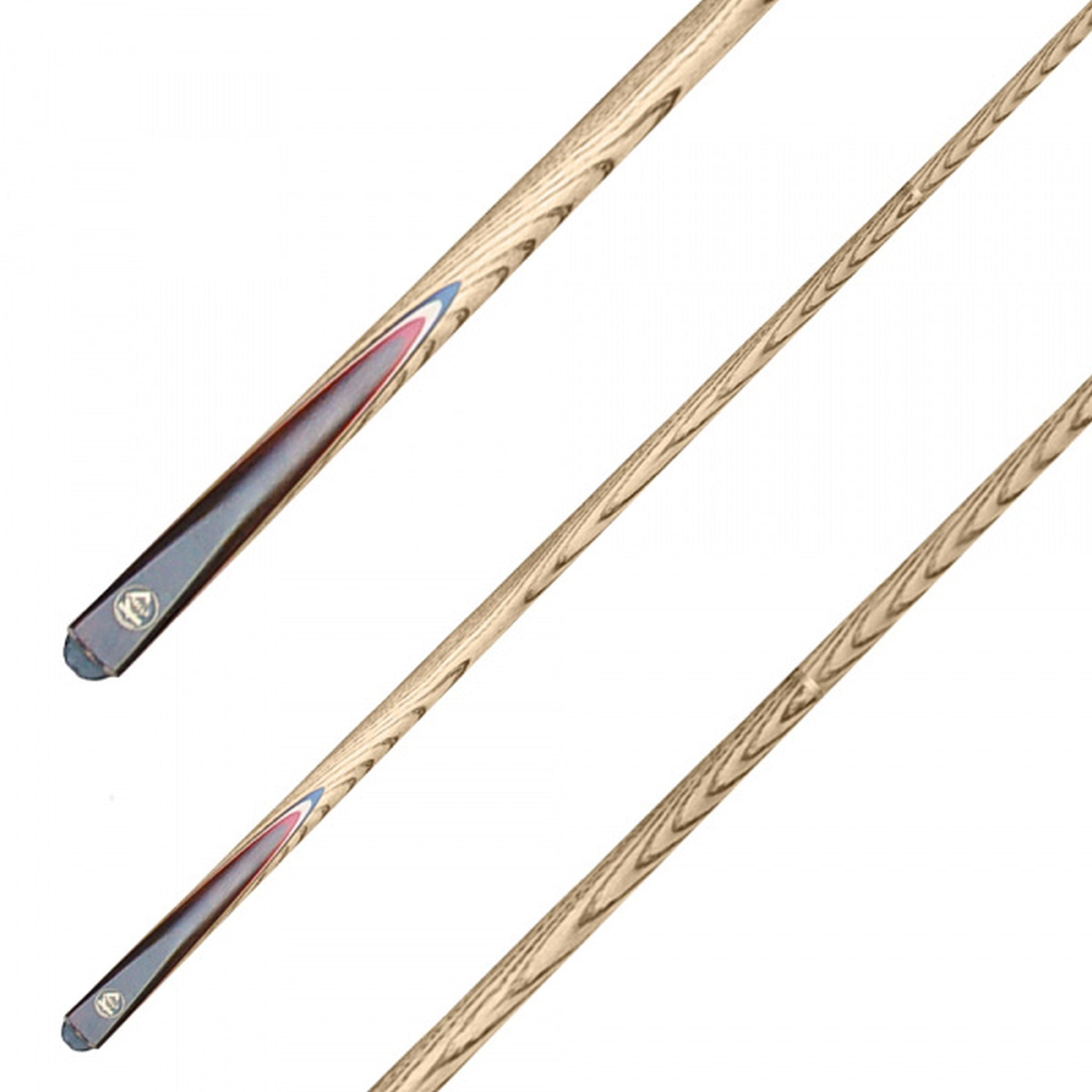 57 Inch 2-Piece A08 Pool Cue with Color Inlays - Premium Ash Wood Shaft - Perfect for Professional Billiards & Casual Play