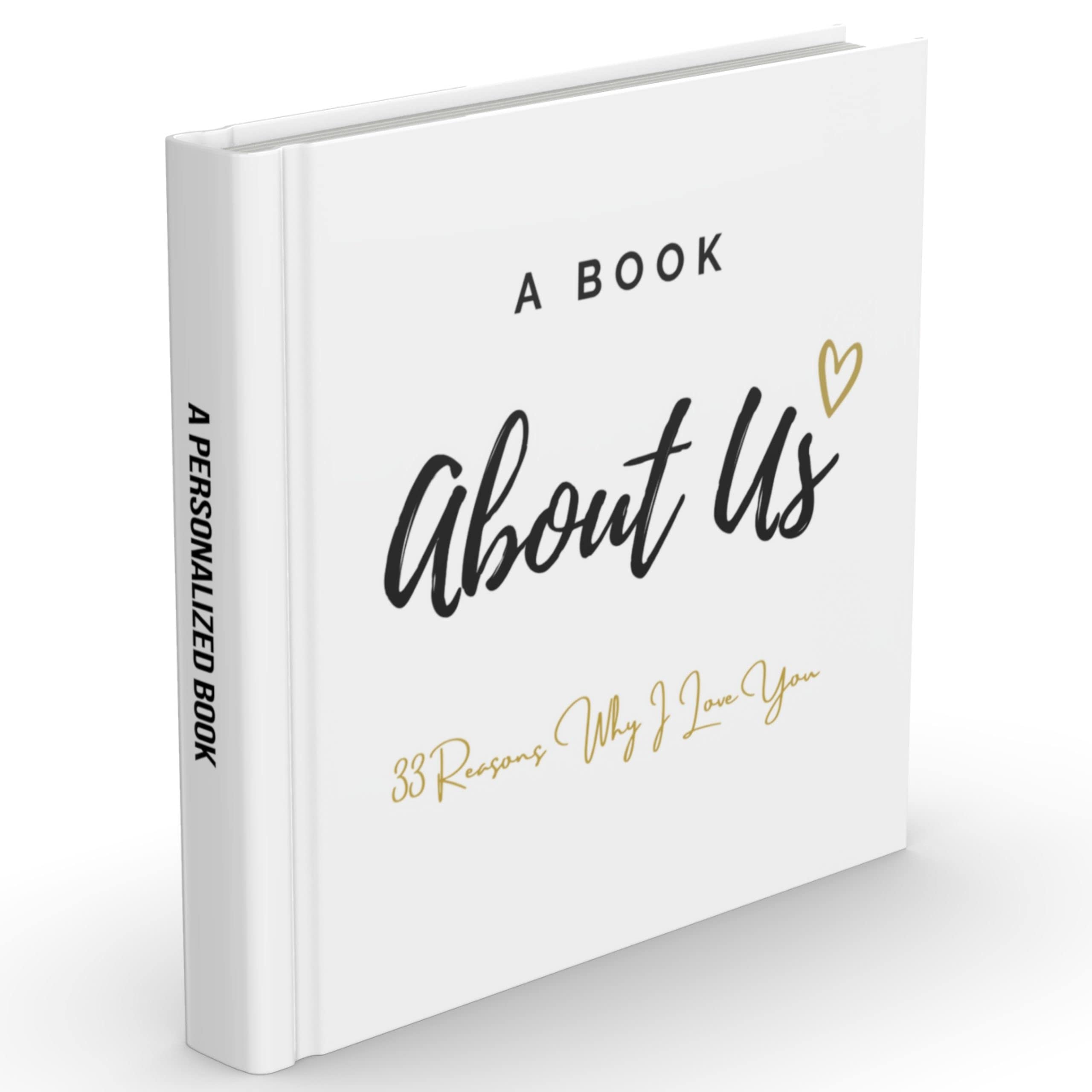 Personalized Fill In The Blank Love Book - Thoughtful I Love You Gift for Boyfriend, Girlfriend, Husband or Wife - Unique Keepsake Journal for Couples - Perfect for Anniversaries, Valentine's Day & Romantic Occasions