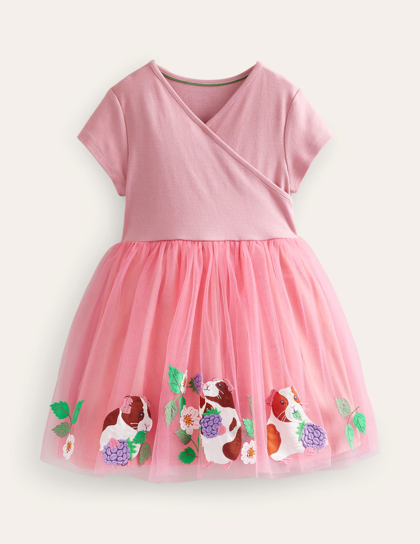 Applique Tulle Ballet Dress Almond Pink - Elegant Dance Costume for Girls | Perfect for Ballet Recitals, Performances & Special Occasions
