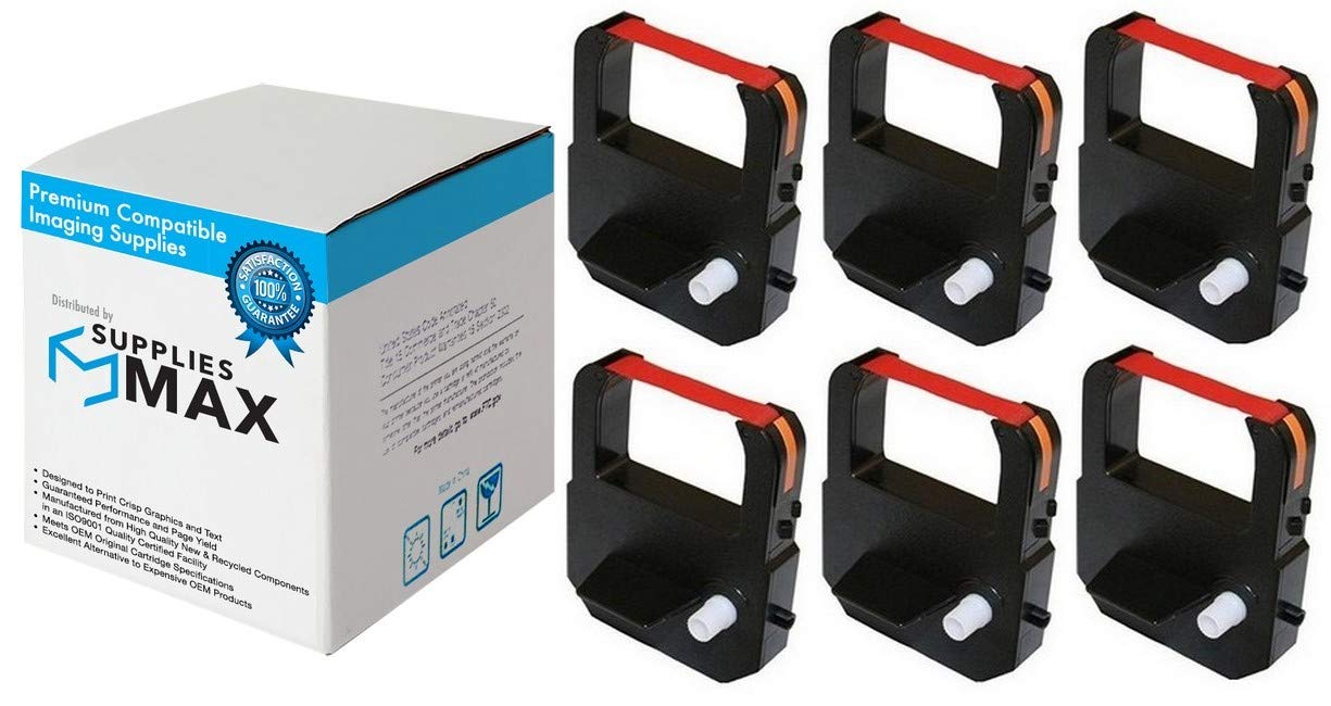 Compatible Replacement Ribbon for Lathem 100 900 1000 1500 1600 7000E Time Clock - VIS6006R (6 Pack) - Perfect for Office Payroll, Employee Time Tracking & Attendance Systems