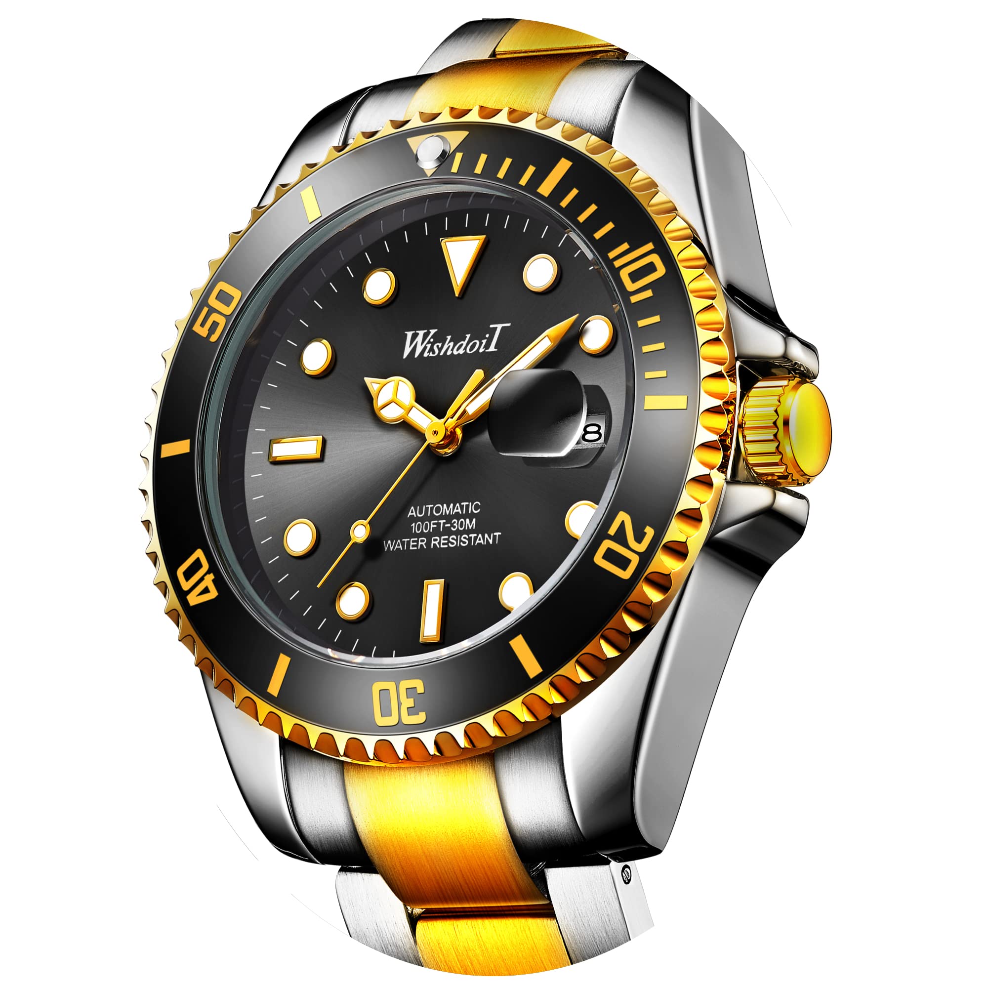 Premium WISHDOIT Automatic Mechanical Watch for Men - Stainless Steel, Waterproof, Self-Winding Luxury Timepiece | Perfect for Business, Formal Events & Everyday Wear