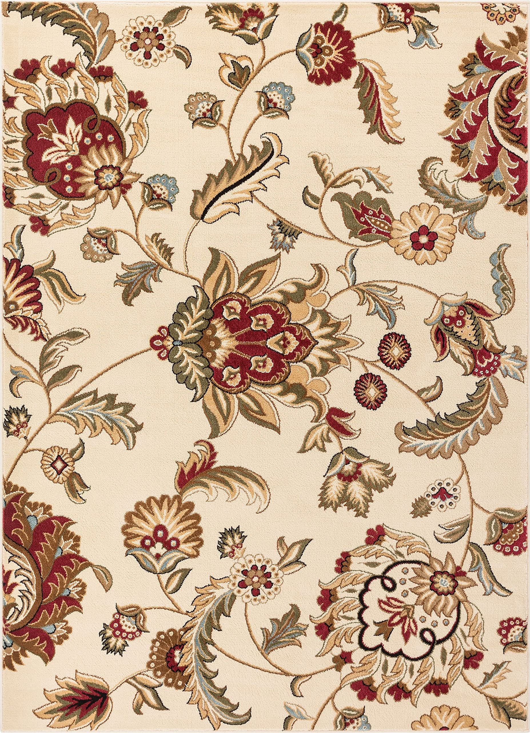 Well Woven Barclay Collection Ashley Oriental Ivory 8x10 Area Rug - Soft Modern Boho Rug for Living Room, Bedroom, Dining Room - Perfect for Home Decor, Apartment & Office Spaces