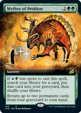 Magic: The Gathering - Mythos of Brokkos Extended Art Card - Ikoria: Lair of Behemoths MTG Booster Pack - Perfect for Commander, Standard & Casual Play