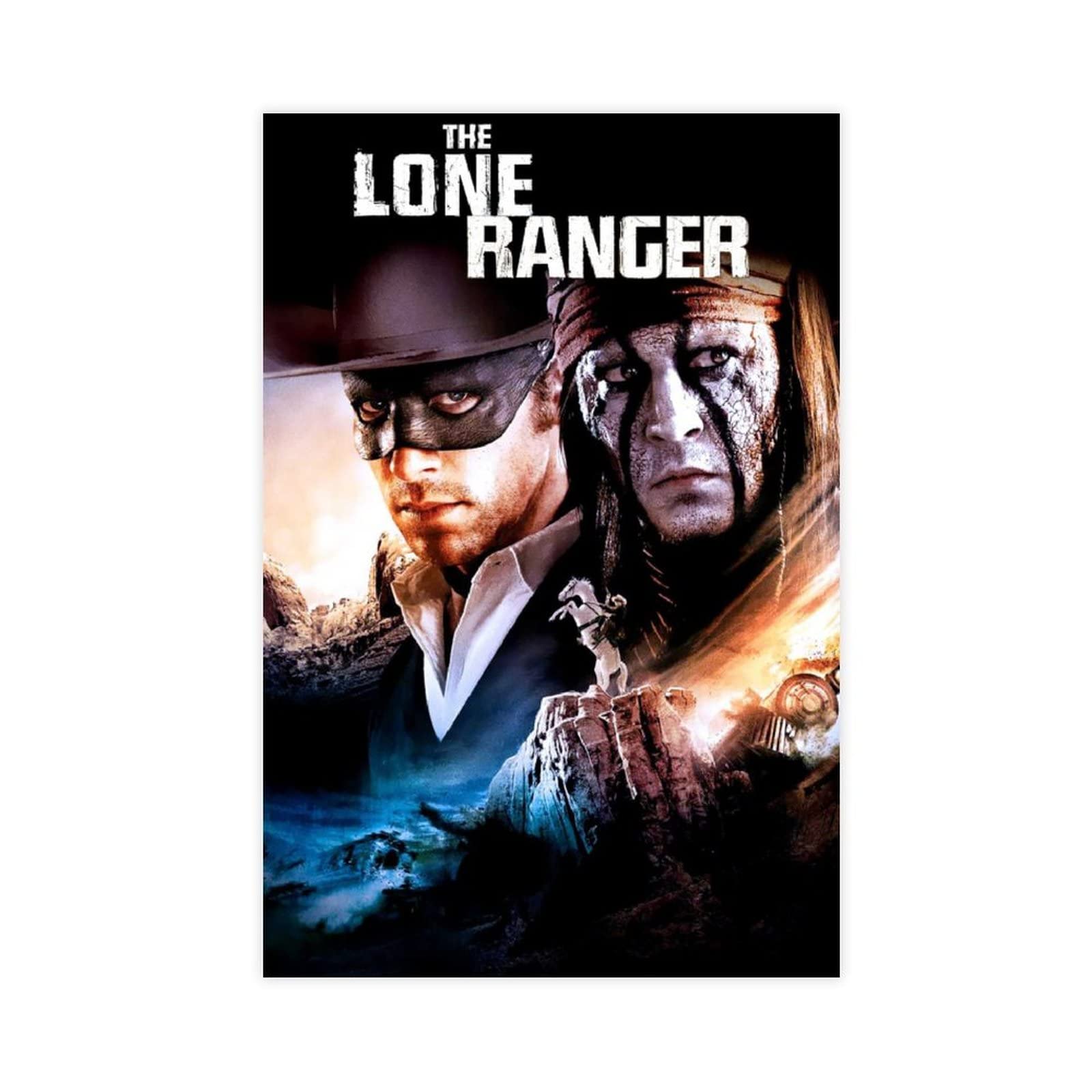 The Lone Ranger Movie Poster Canvas Wall Art - 12x18 Inch (30x45cm) Unframed Western Decor for Living Room, Bedroom & Office - Vintage Film Print for Movie Fans & Home Decoration