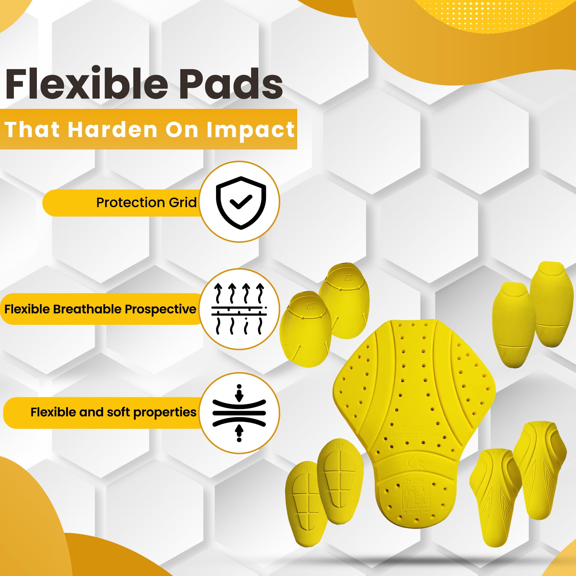 CE Level 2 Certified Motorcycle Armor Pads Set - 9pc Back, Shoulder, Thigh, Knee & Elbow Protectors for Men & Women - CE-2 Approved Safety Gear for Riding Jackets - Perfect for Street Bikes, Cruisers & Adventure Motorcycles