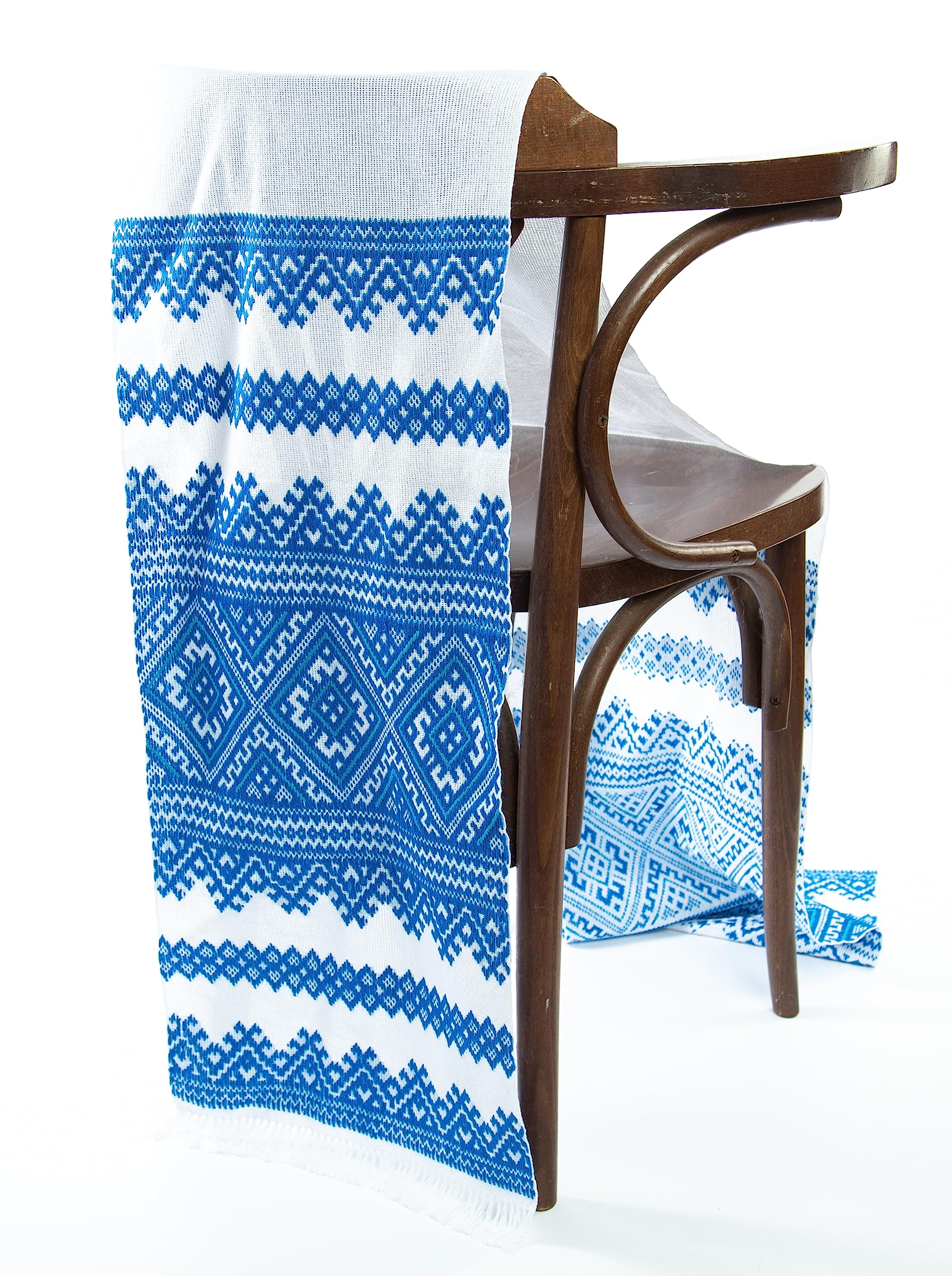 RSHNK LGT IR 200 x 40 cm Ukrainian Wedding Rushnyk - Hand Cross-Stitch Embroidered White Towel - Slavic Wedding Decor - Perfect for Traditional Ceremonies & Home Decoration