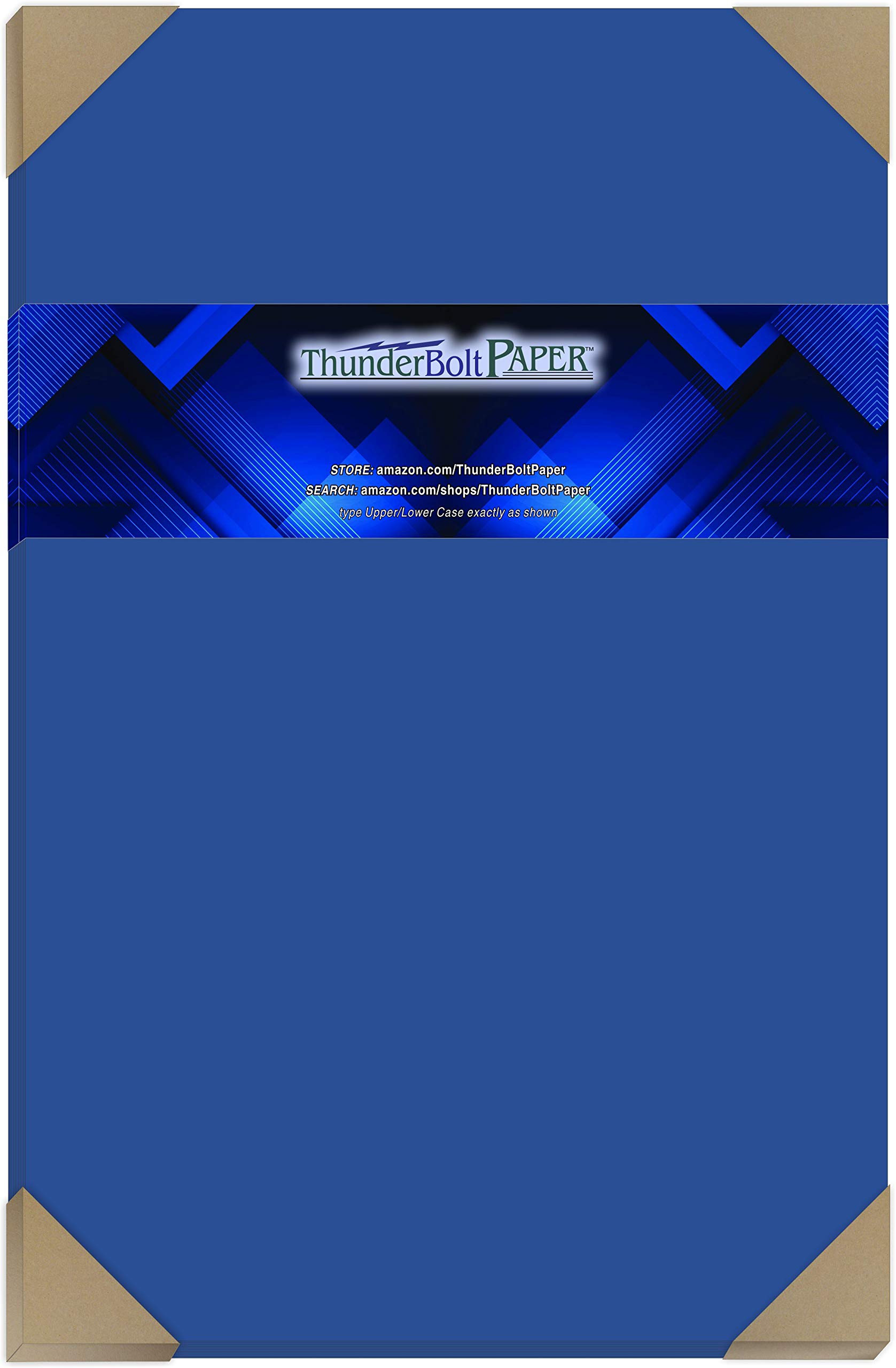 25-Pack Bright Royal Blue 65# Cardstock Paper Sheets - 12 x 18 Inches Large Size Poster Paper | 65 lb Smooth Surface Lightweight Cover Stock for DIY Crafts, Scrapbooking, Invitations & School Projects