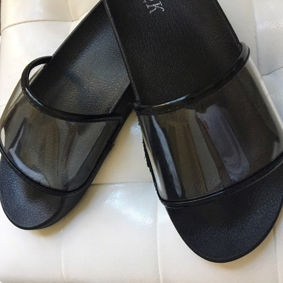 Comfortable Beach Black Clear Slides for Men & Women - Perfect for Pool, Vacation, and Summer Outfits