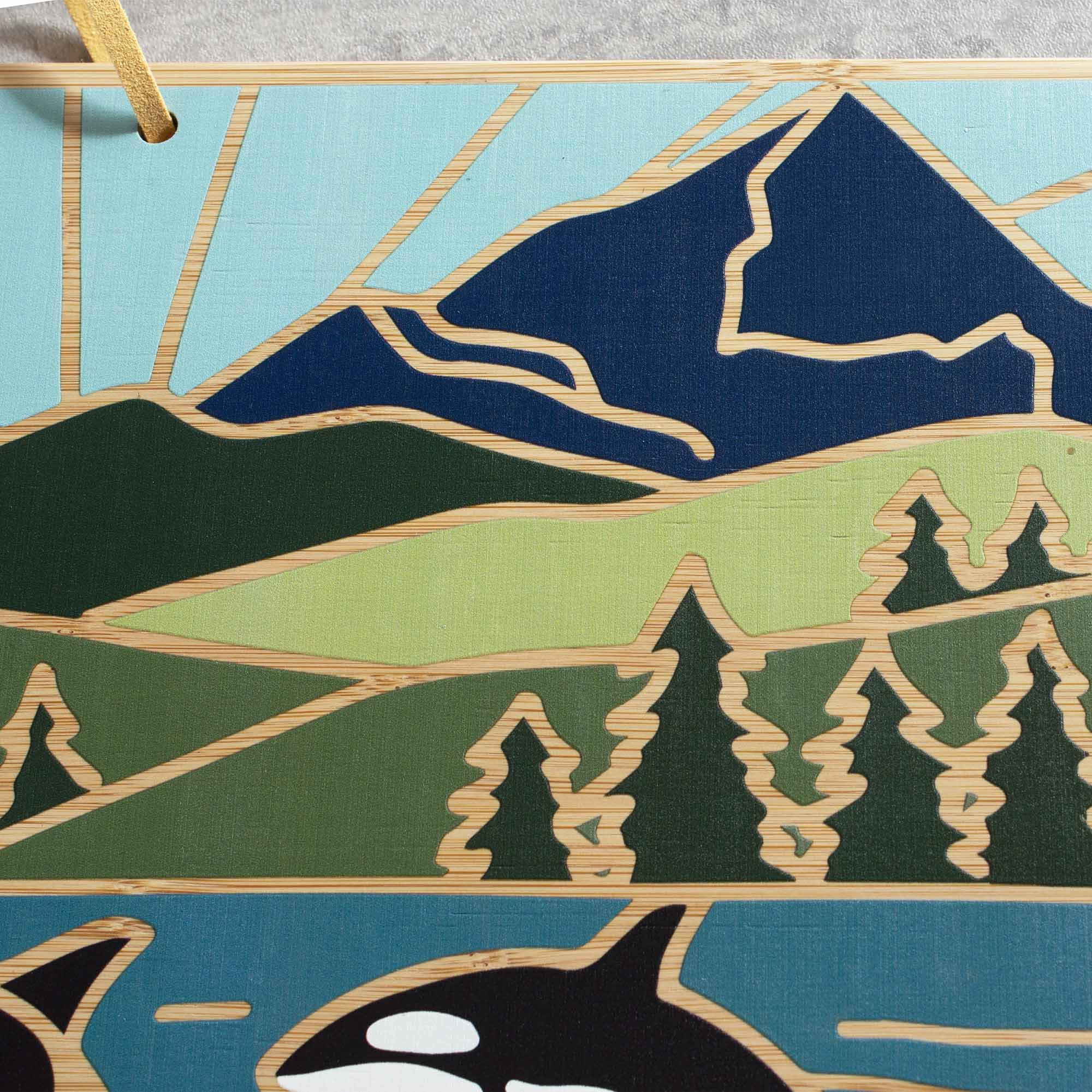 Premium Washington State Themed Cutting Board - Handcrafted Wooden Chopping Board with Summer Stokes Artwork - Perfect for Kitchen, Gift, and Home Decor