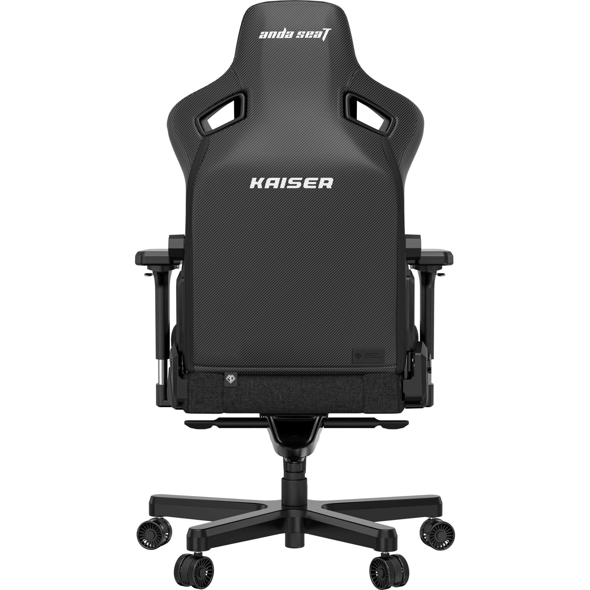 Anda Seat Kaiser 3 Series Premium Ergonomic Gaming Chair - Black Fabric (Large Size) for PC, Console & Office Use - Comfortable Racing Style Chair with Lumbar Support