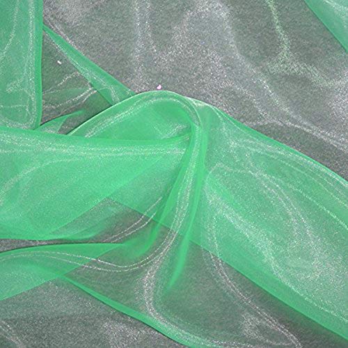 75 Yards Solid Sheer Organza Fabric Bolt - Mint Green Wedding Dress Material for Bridal Gowns, Fashion Design, DIY Crafts & Home Decorations - Silky Shiny 44