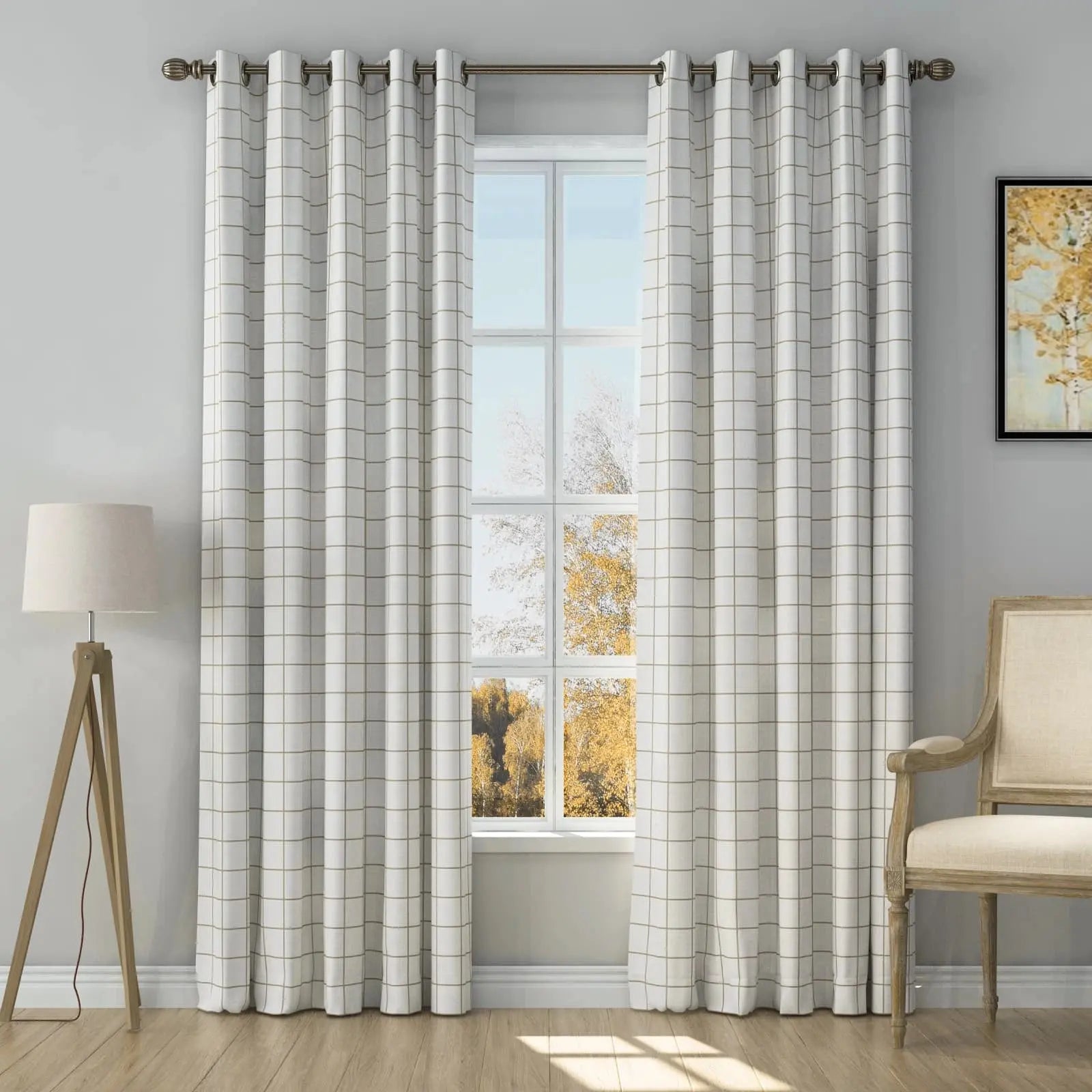 Windowpane white beige W16