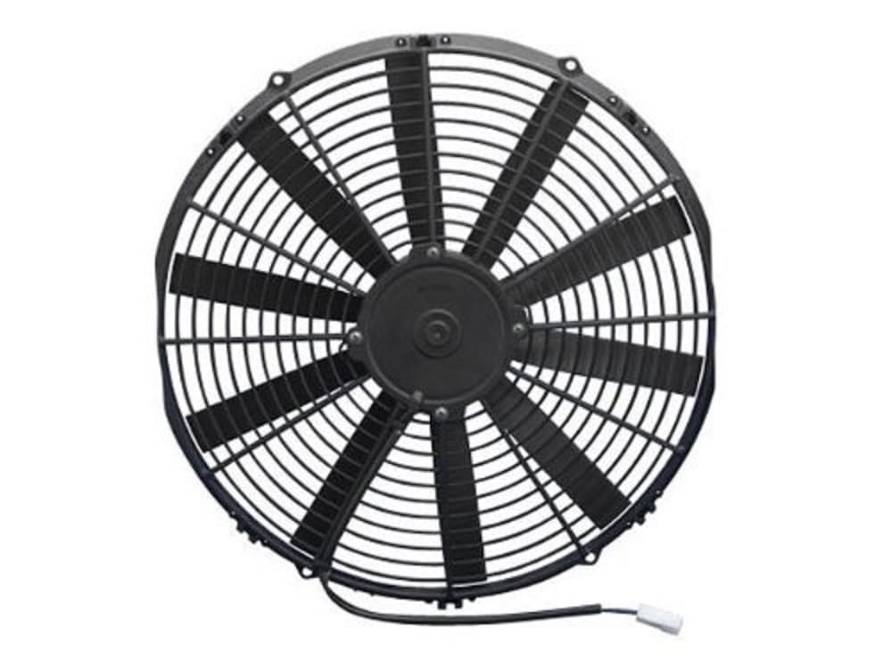 Spal 30100401 16 Inch Straight Blade Pusher Fan - High Performance Cooling Fan for Automotive, HVAC, and Industrial Applications - Durable Black Design