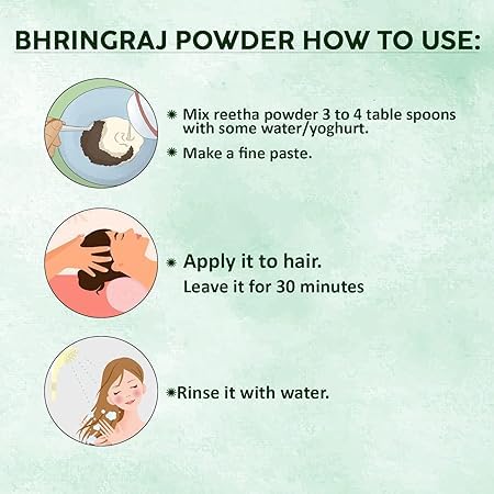 Organic Bhringraj Powder (Eclipta Alba) - 75g Pack of 2 | Natural Hair Growth Treatment for Thicker, Stronger Hair | Promotes Scalp Health & Reduces Hair Fall | Perfect for DIY Hair Masks & Ayurvedic Hair Care Routines