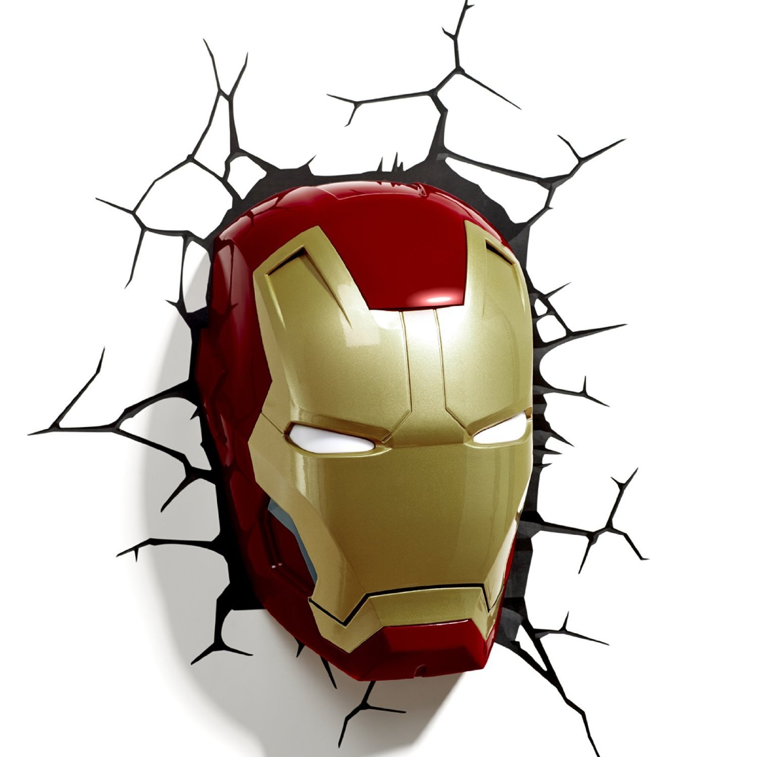 Marvel Avengers Iron Man Mask 3D LED Light - Glowing Superhero Cosplay Mask for Halloween, Comic Con & Collectors - Perfect for Kids and Adults