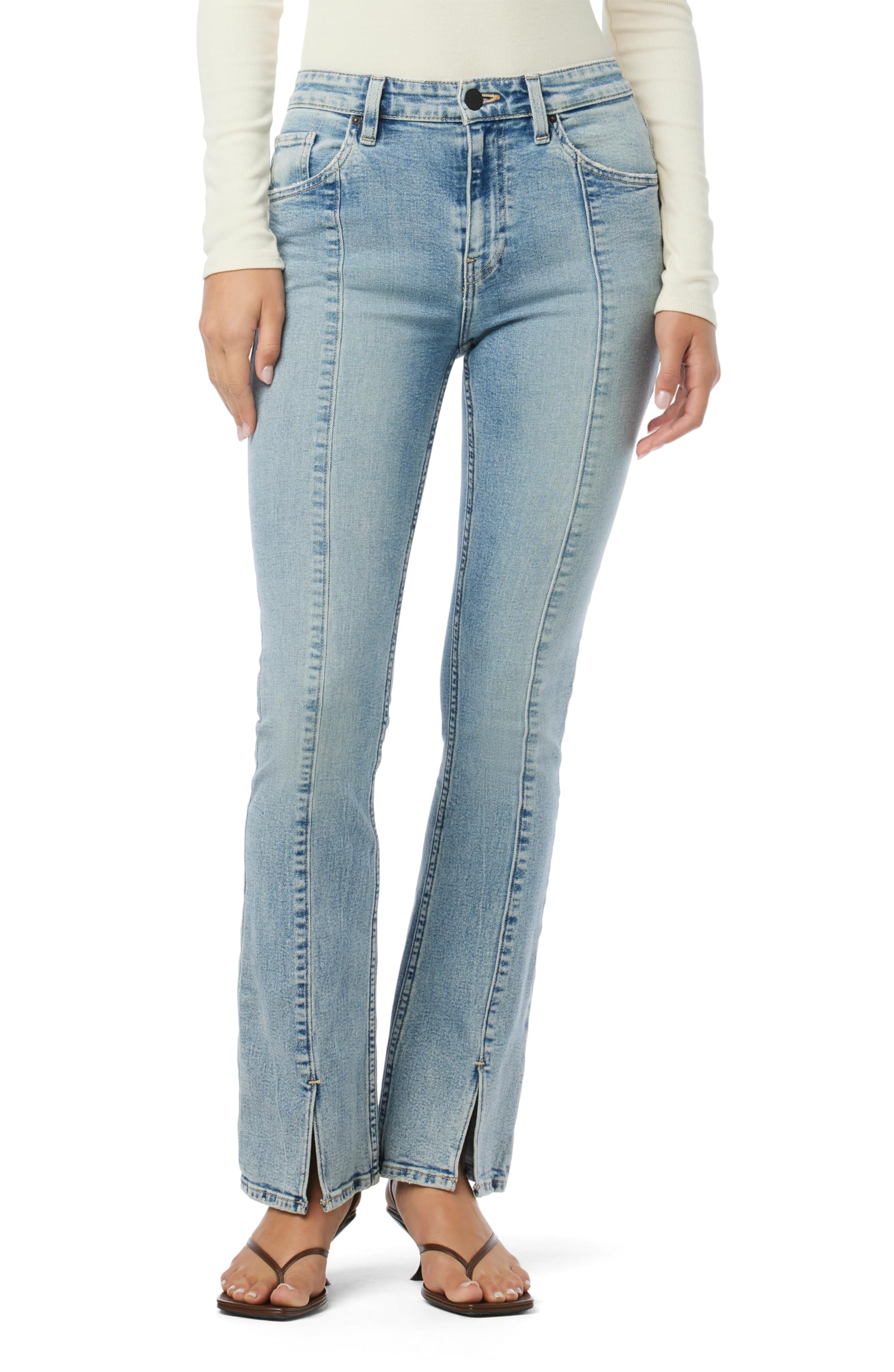 HUDSON Women's Barbara High-Rise Bootcut Jeans - Slim Fit Stretch Denim Pants for Casual Wear & Night Out