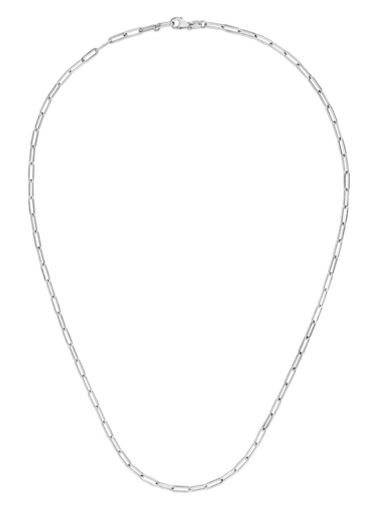 14K Gold 2.5mm Paperclip Chain Necklace - Dainty Minimalist Gold Paper Clip Link Chain for Women - Perfect for Layering, Everyday Wear & Gift Giving
