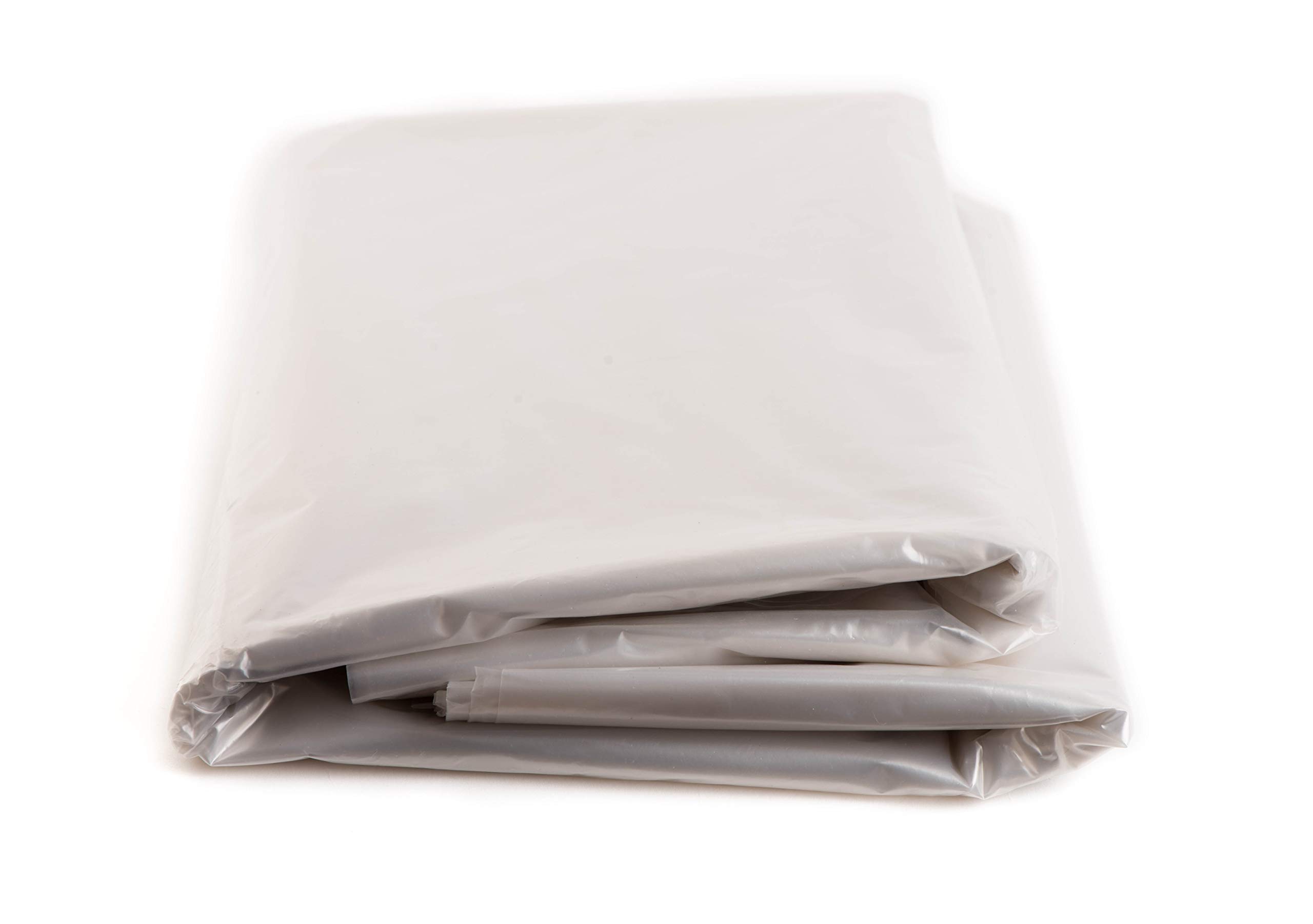 EcoQuality 46 Gallon Heavy Duty Clear Large Trash Bags (350 Count) - Extra Thick 1.5 Mil Yard Waste Bags for Leaves, Lawn Debris & Recycling | Durable Outdoor Garbage Bags for Home, Garden & Commercial Use