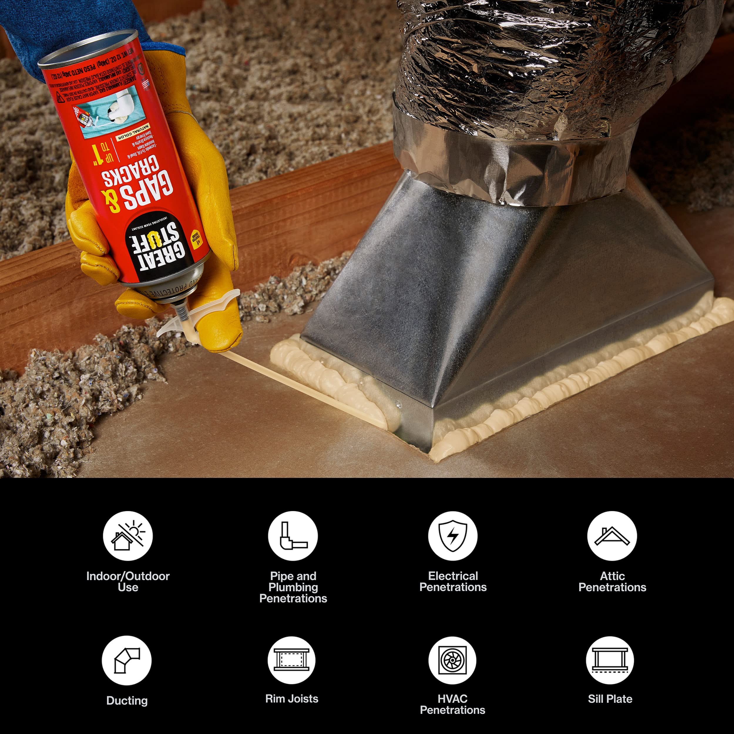 Great Stuff 157911 Insulating Foam Sealant 20oz - Home & Construction Use