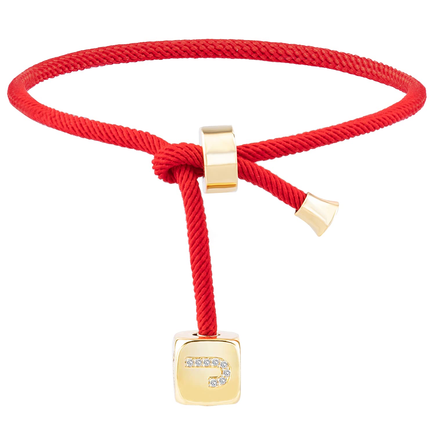 GMSUNNY 14K Gold Initial Charm Couples Rope Bracelets - Matching Friendship Bracelet Set for Best Friends, BFF Gifts | Anniversary, Valentine's Day, Birthday Present for Her/Him