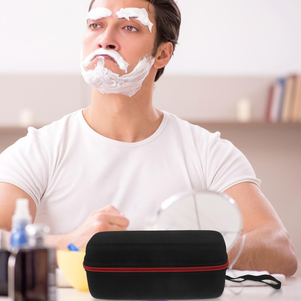 NOLITOY Portable Razor & Trimmer Travel Case - Compact Shaving Kit Organizer for Men | Perfect for Business Trips, Gym Bags & Home Storage