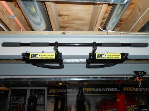 Heavy Duty I-Beam Pull Up Bar with Long Straight Bar - 5 Adjustable Grips for Home Gym, Strength Training & Full Body Workout