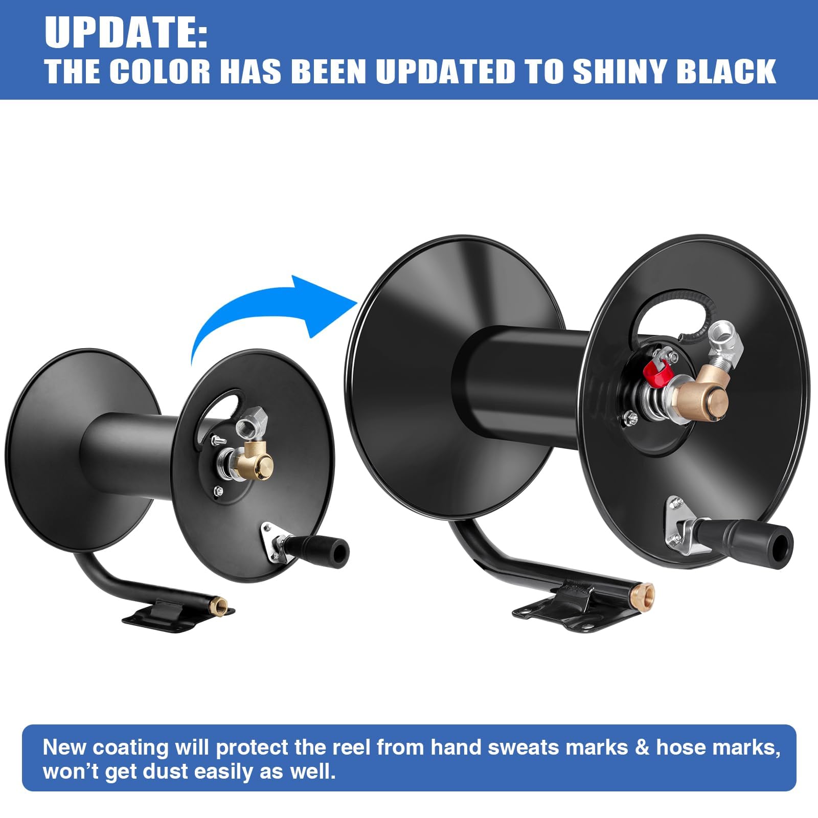**4000PSI Heavy Duty Pressure Washer Hose Reel - 100ft x 3/8