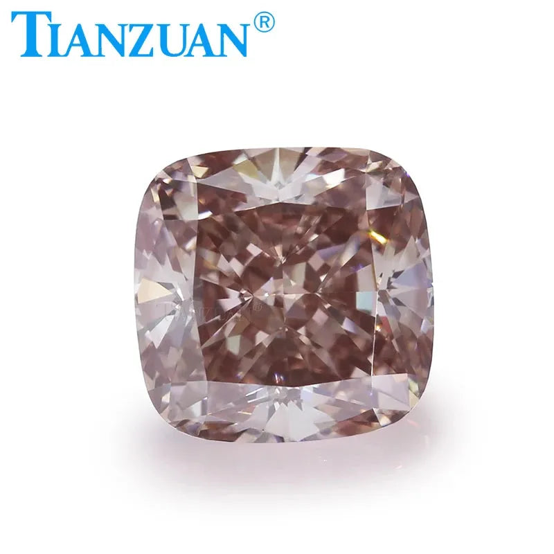 1.5CT Lab Grown CVD Cushion Cut Brown Diamond - VVS1 Clarity, 2EX Cut, GEMID Certified Loose Gemstone for Jewelry Making & Engagement Rings