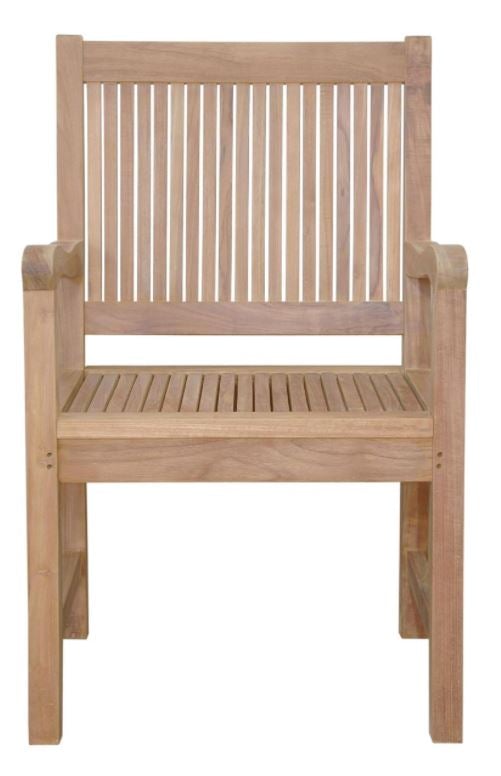 Anderson Teak Chester Dining Armchair CHD 2027 - Solid Teak Wood Dining Chair with Cushion, Water-Resistant & Weatherproof for Outdoor & Indoor Use - Perfect for Patio, Garden, Restaurant, and Home Dining Room
