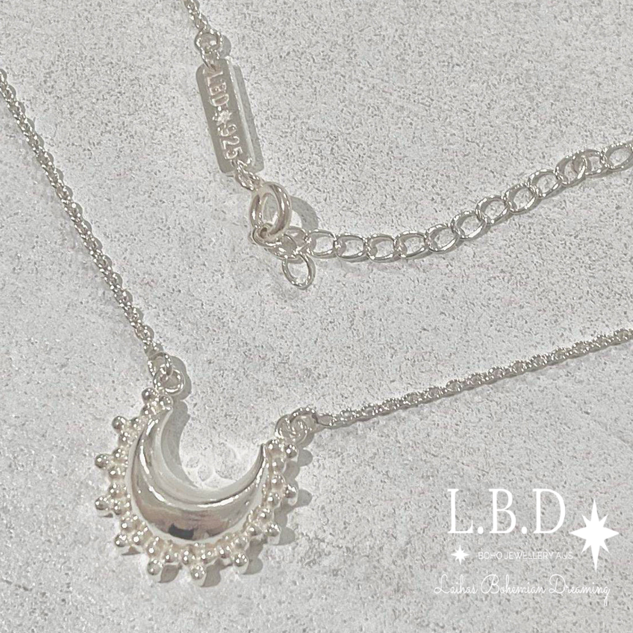 Laihas Prestige Goddess ‘Tammie’ Crescent Moon Boho Necklace - Elegant Bohemian Jewelry for Women, Perfect for Festivals, Parties & Spiritual Healing