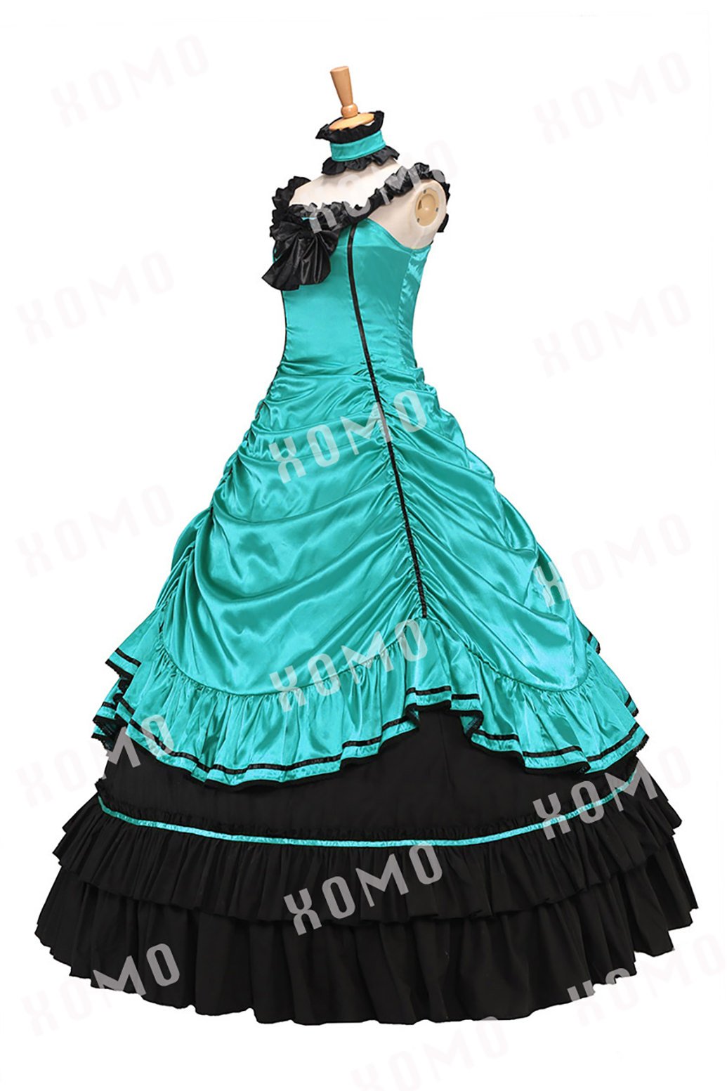 Southern Belle Civil War Off Shoulder Formal Dress - Elegant Satin Lolita Ball Gown for Historical Reenactments, Cosplay & Victorian Themed Parties
