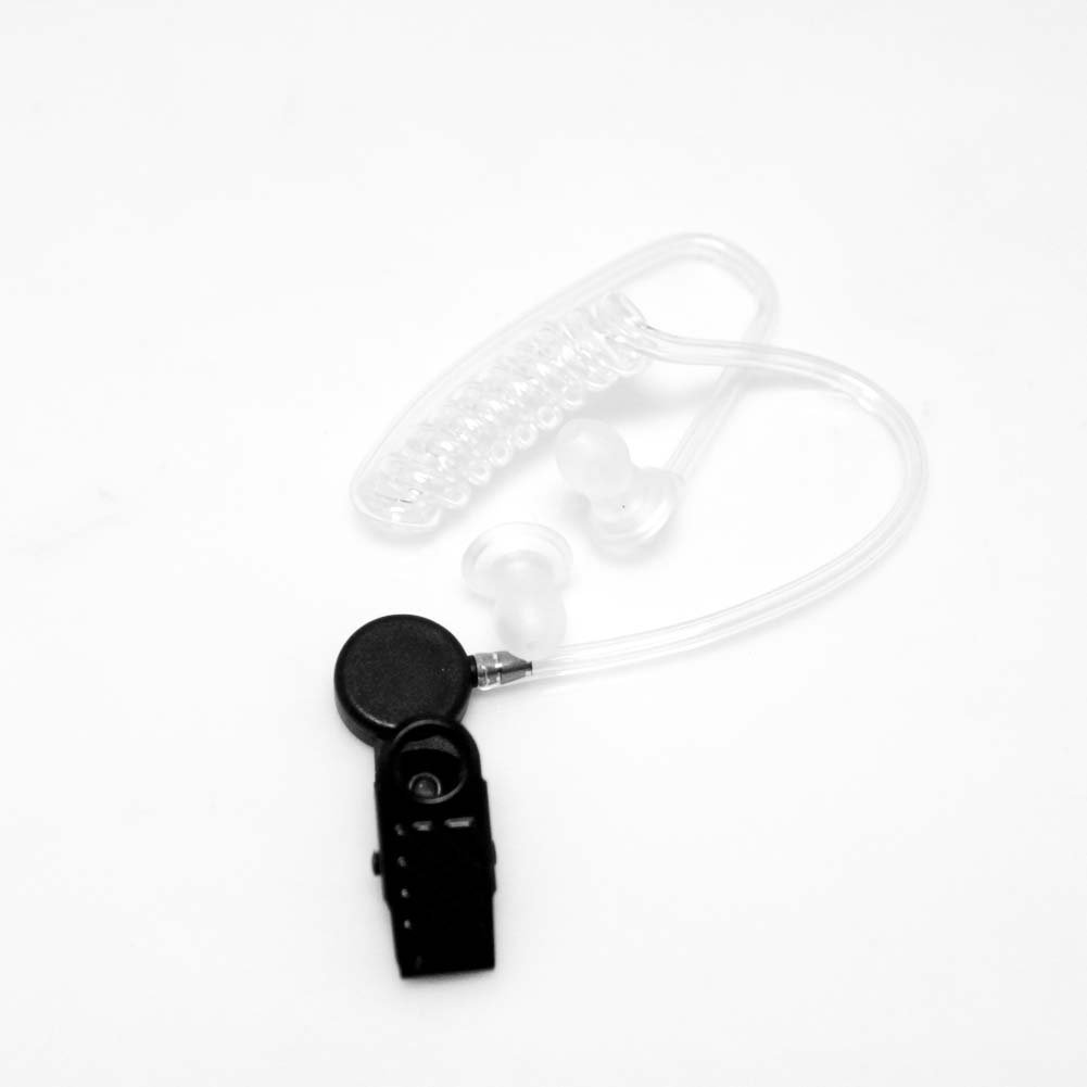 KENMAX® 2 Pin Air Covert Acoustic Tube Earpiece Headset with PTT Mic - Compatible with Midland Alan G5, GXT500, LXT320, CXT250, XT26 - Ideal for Security, Construction, and Outdoor Communication