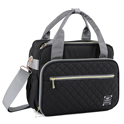 Compact Crossbody Diaper Bag with Insulated Pockets - Travel & Outdoor Essentials for Parents