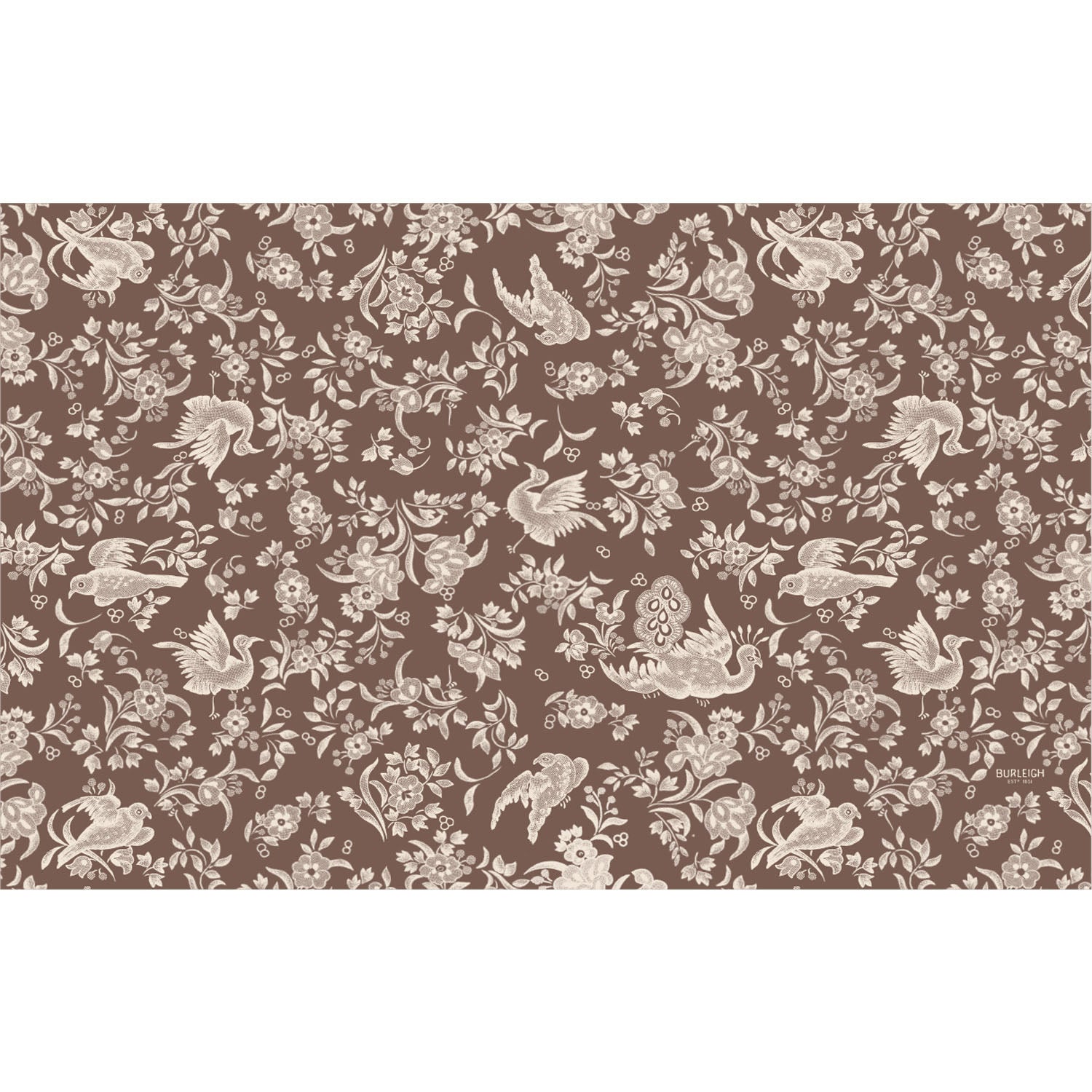 Elegant Brown Peacock Placemats Set of 6 - Waterproof & Heat Resistant Table Mats for Dining, Kitchen, Party Decor - Regal Peacock Design for Home & Restaurant Use