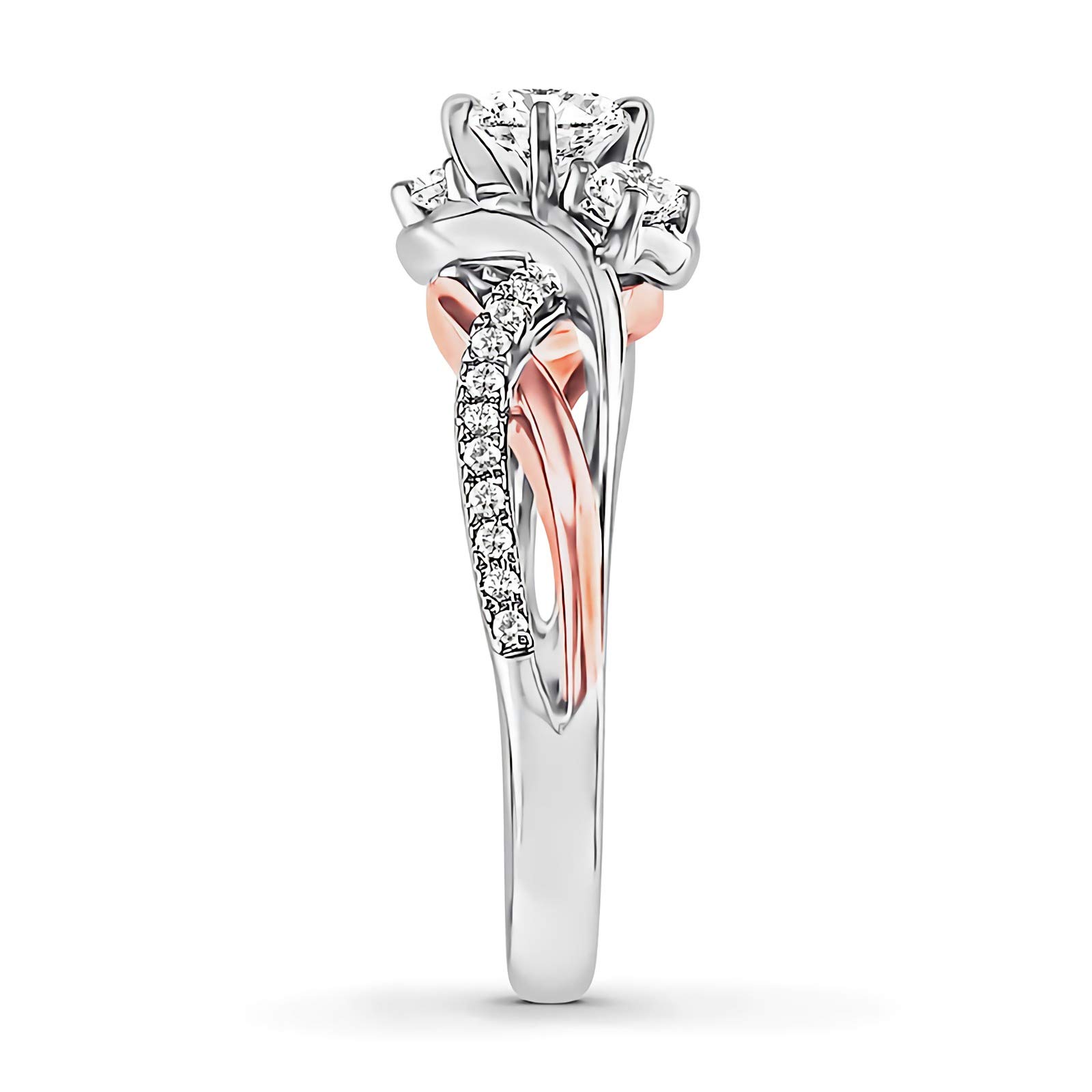 5/8 Carat (CTW) Moissanite Engagement Rings for Women - 10K/14K/18K Gold & Platinum Plated Silver Wedding Rings - Perfect for Proposals, Anniversaries & Special Occasions